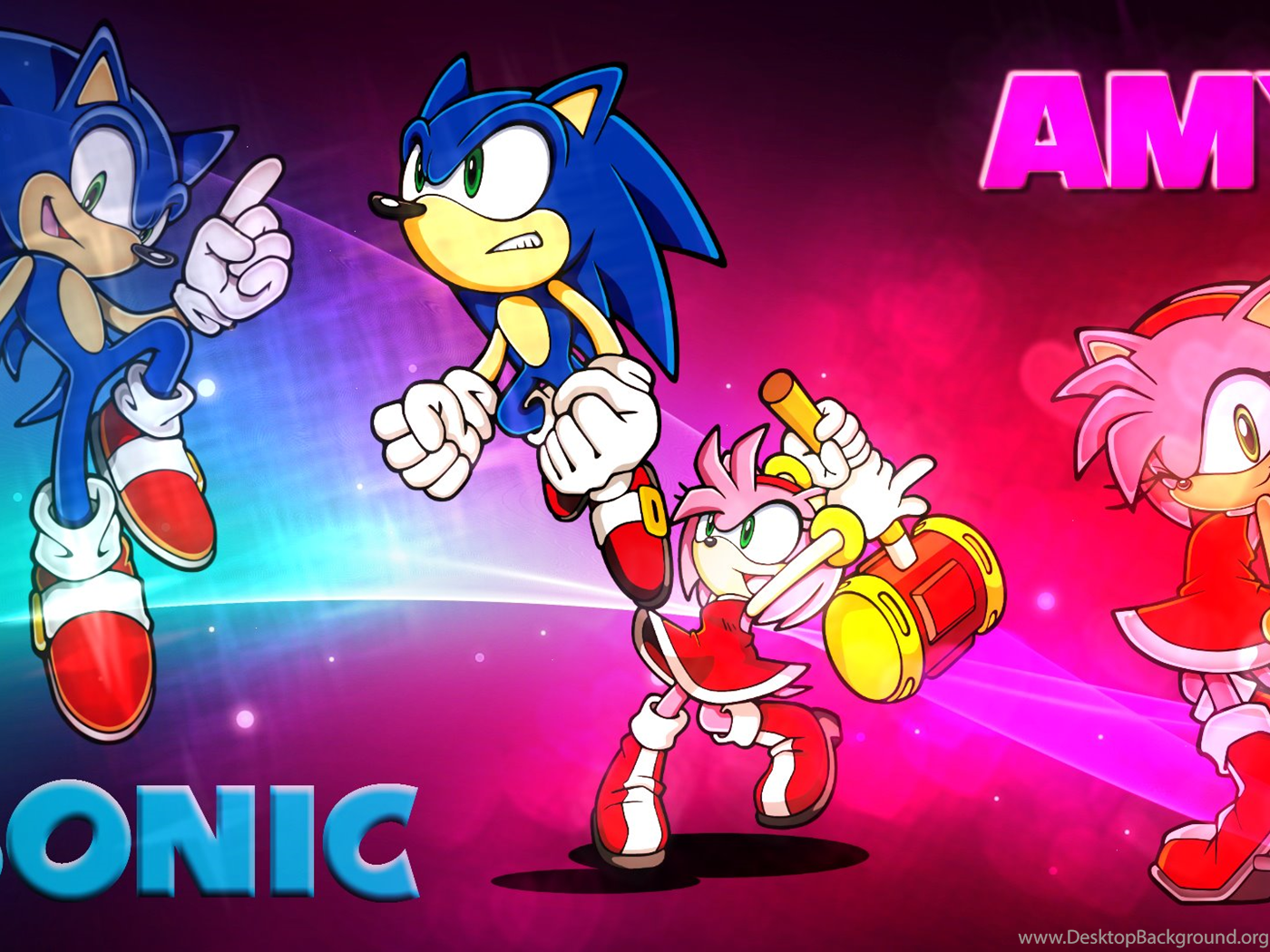 Wallpaper Sonic And Amy Desktop Background