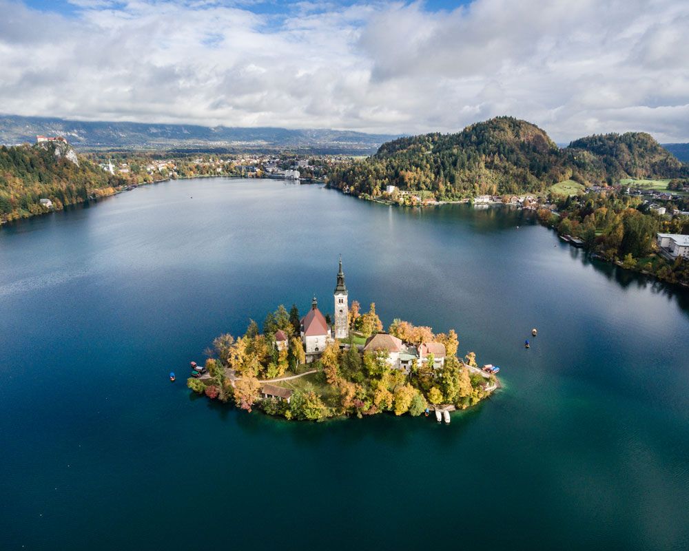 Desktip Wallpaper from Lake Bled, Slovenia, by Jeff Bartlett Media