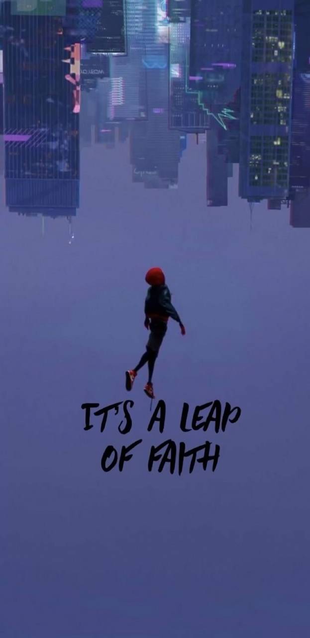 spider man into the spider verse leap of faith wallpaper