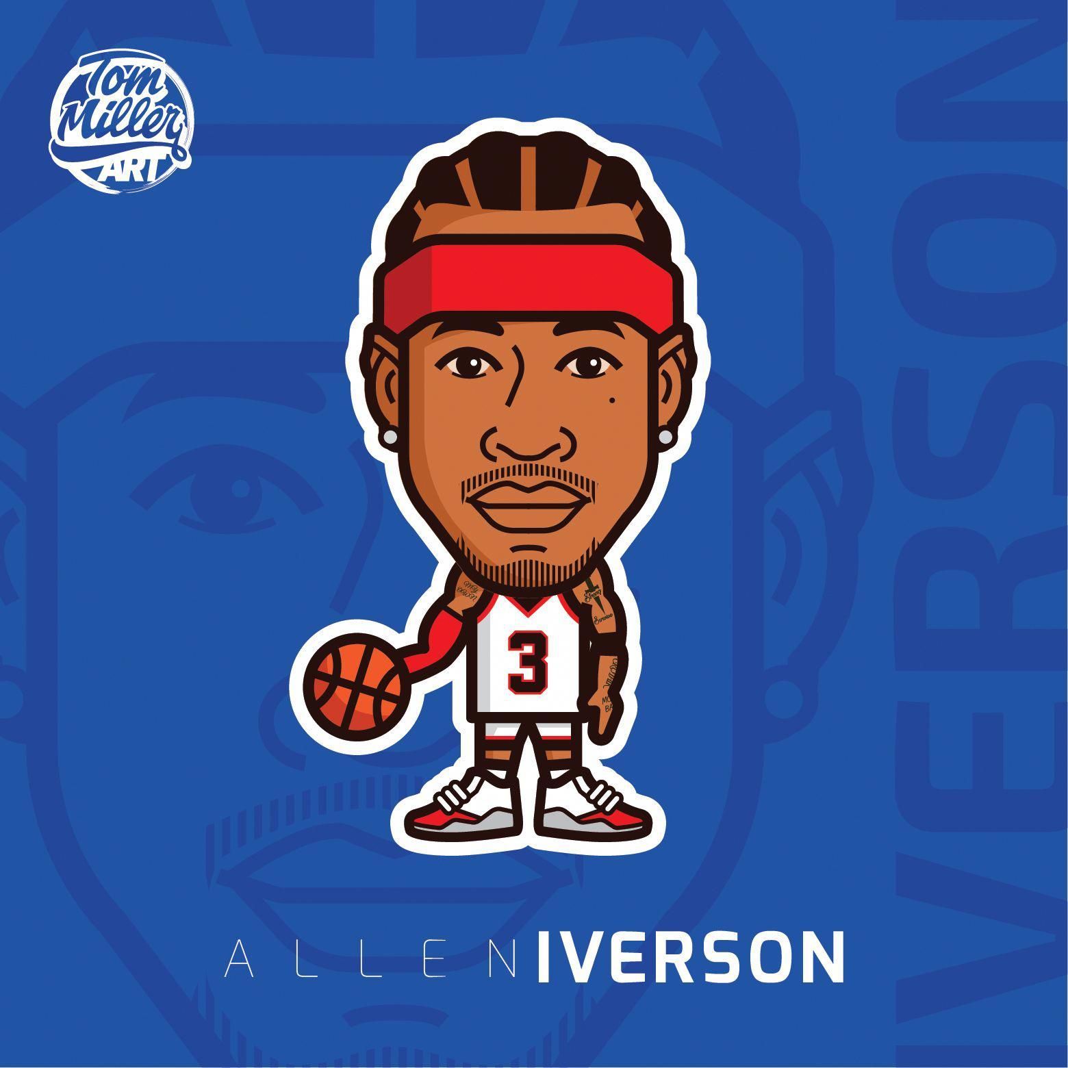 Allen Iverson Cartoon #allen #iverson #alleniverson #nba