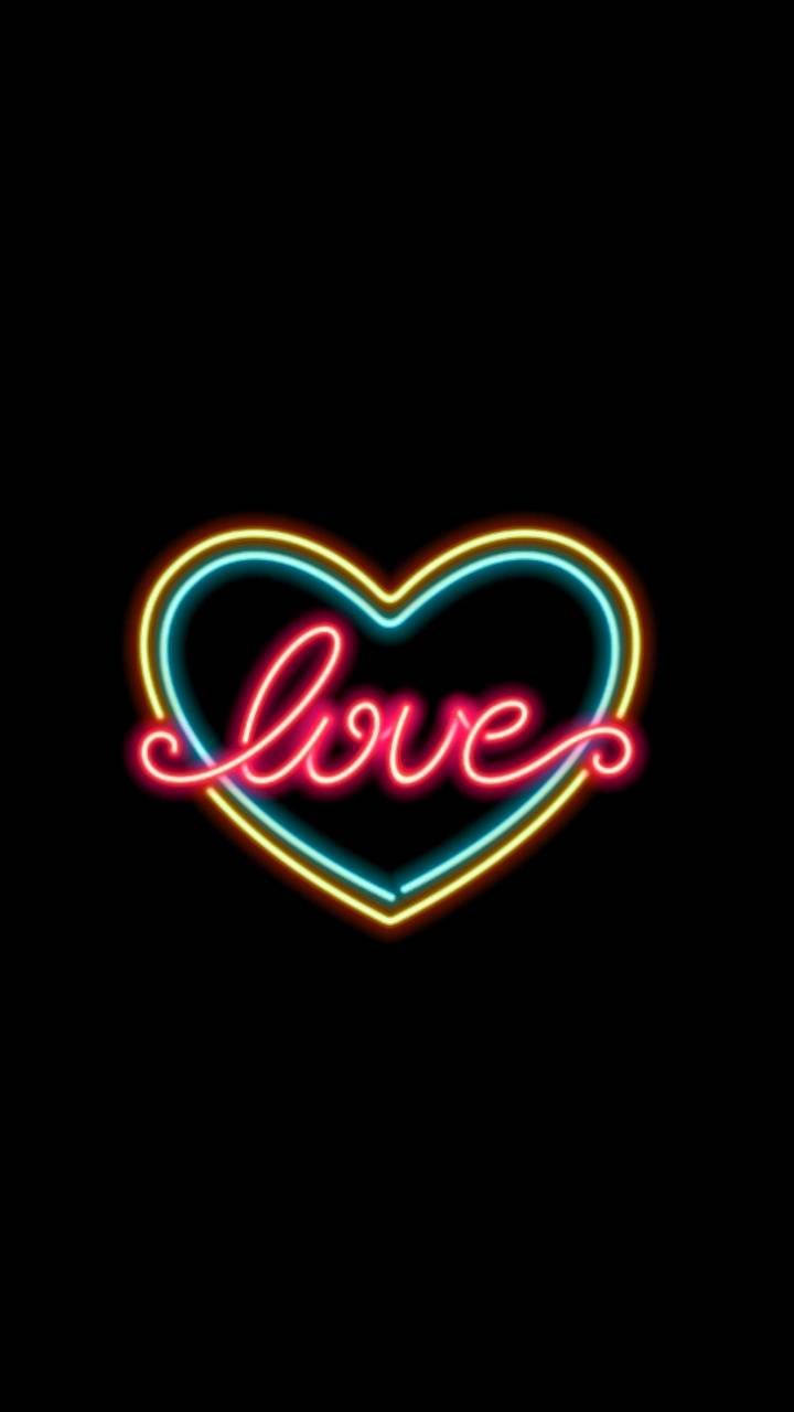 Download I Love You Neon Art Wallpaper