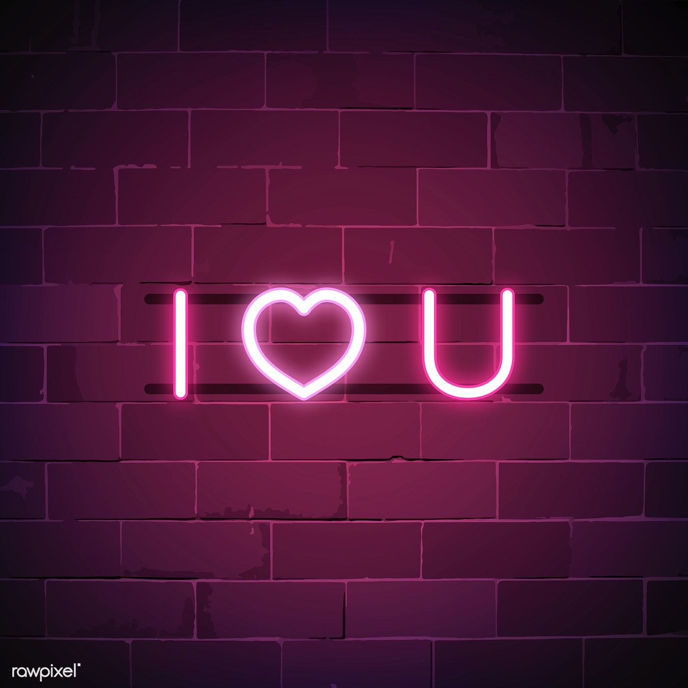 I love you neon sign vector. free image / NingZk V. Neon signs, Neon aesthetic, Neon words