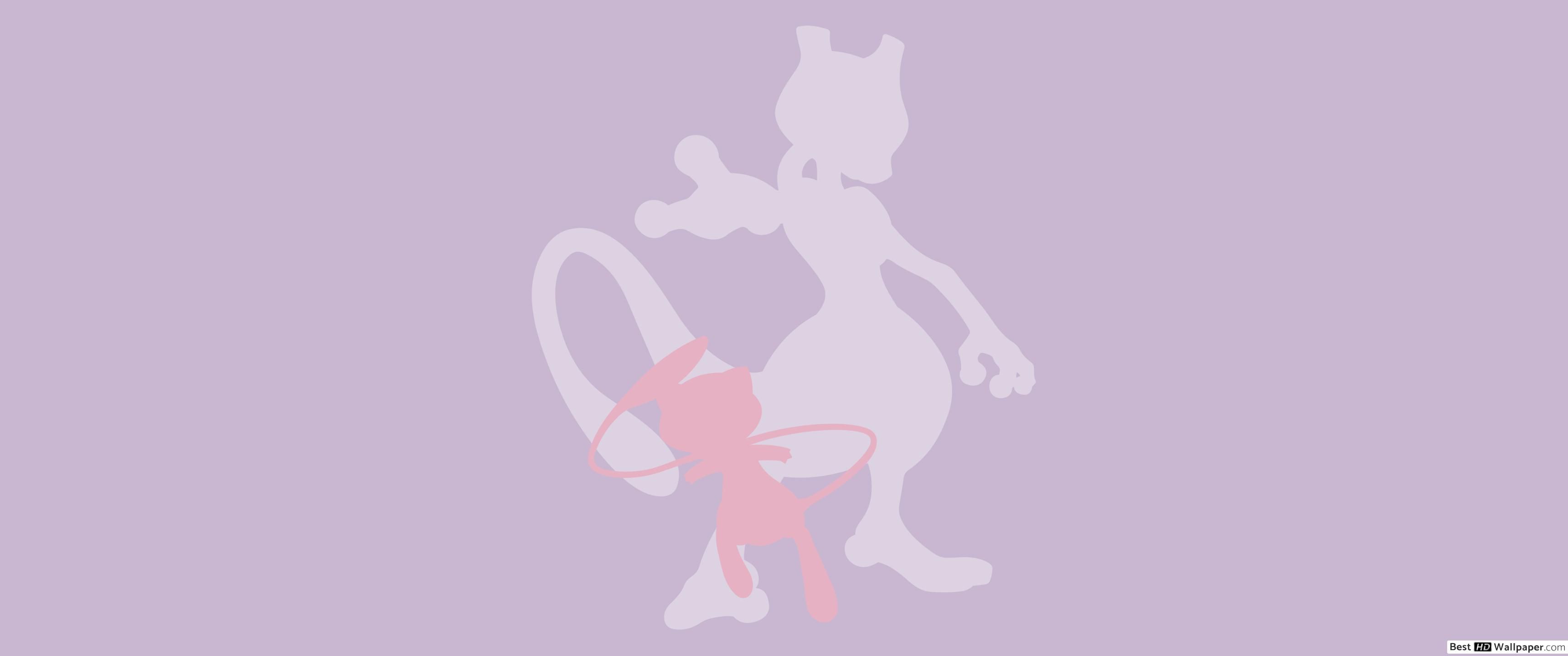 Mew and Mewtwo of Pokemon HD wallpaper download