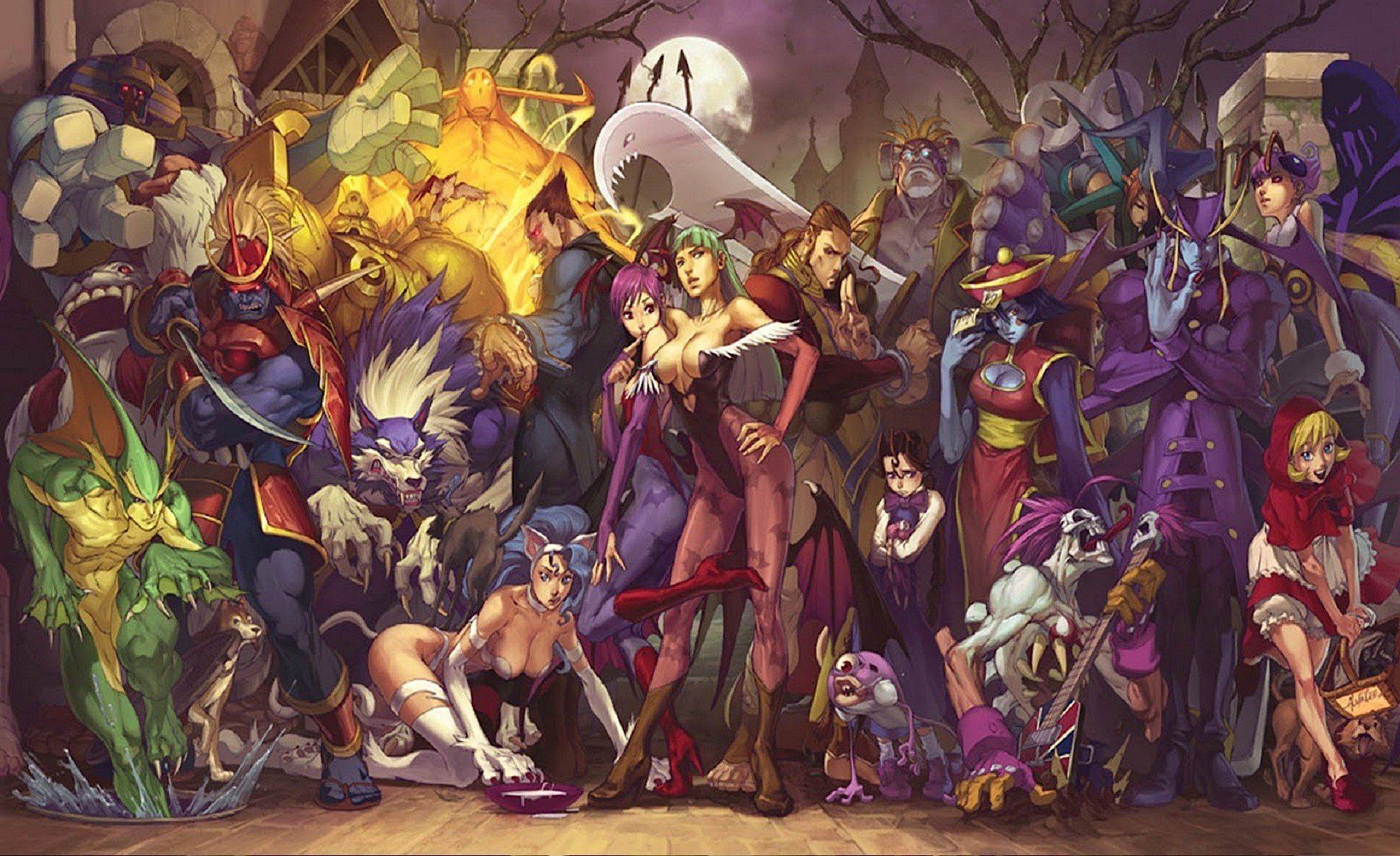 darkstalkers, Vanpaia, Vampire, Fighting, Capcom, Anime, Gothic