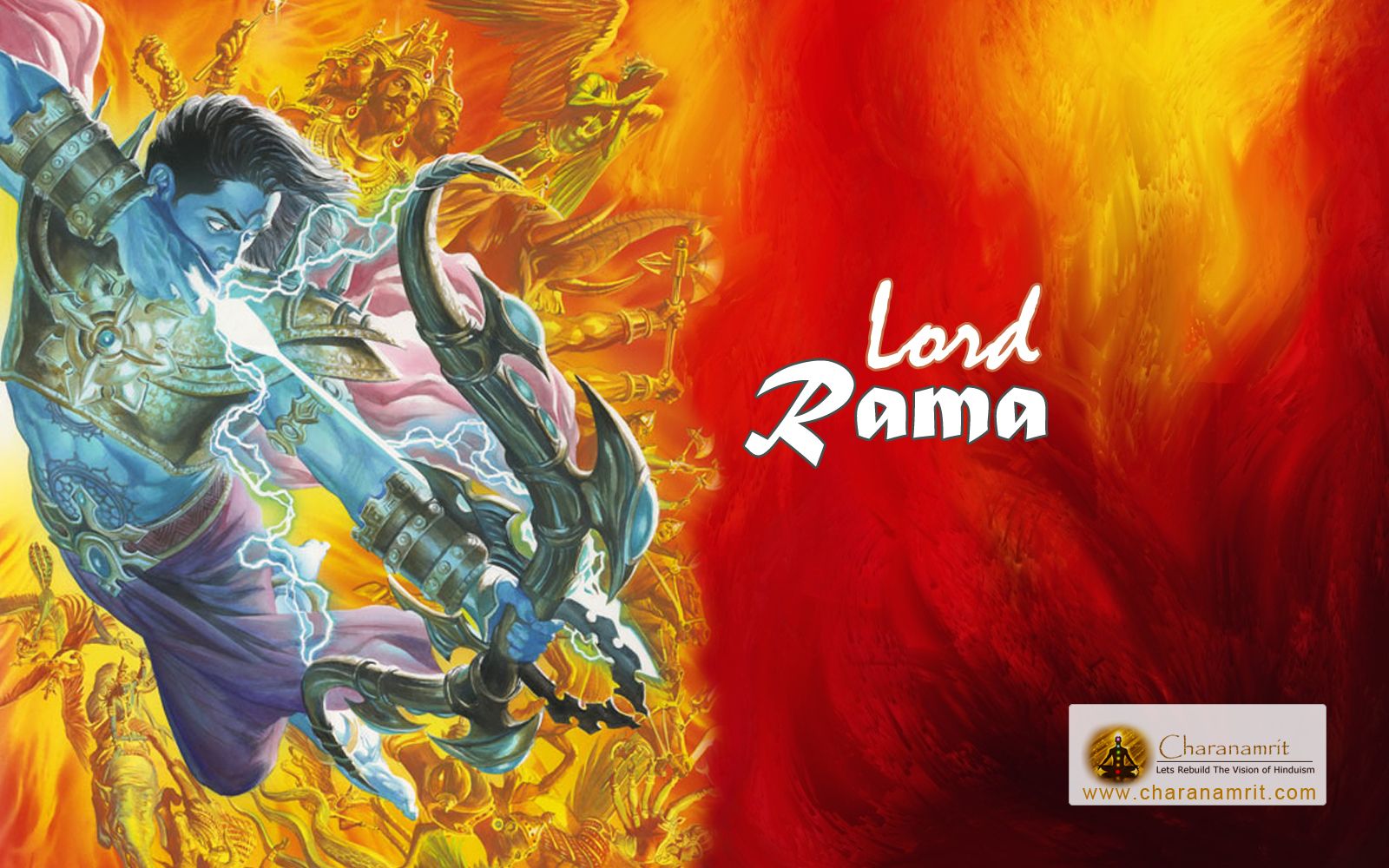 Free download God Shri Ram angry stylish 3D HD Wallpaper