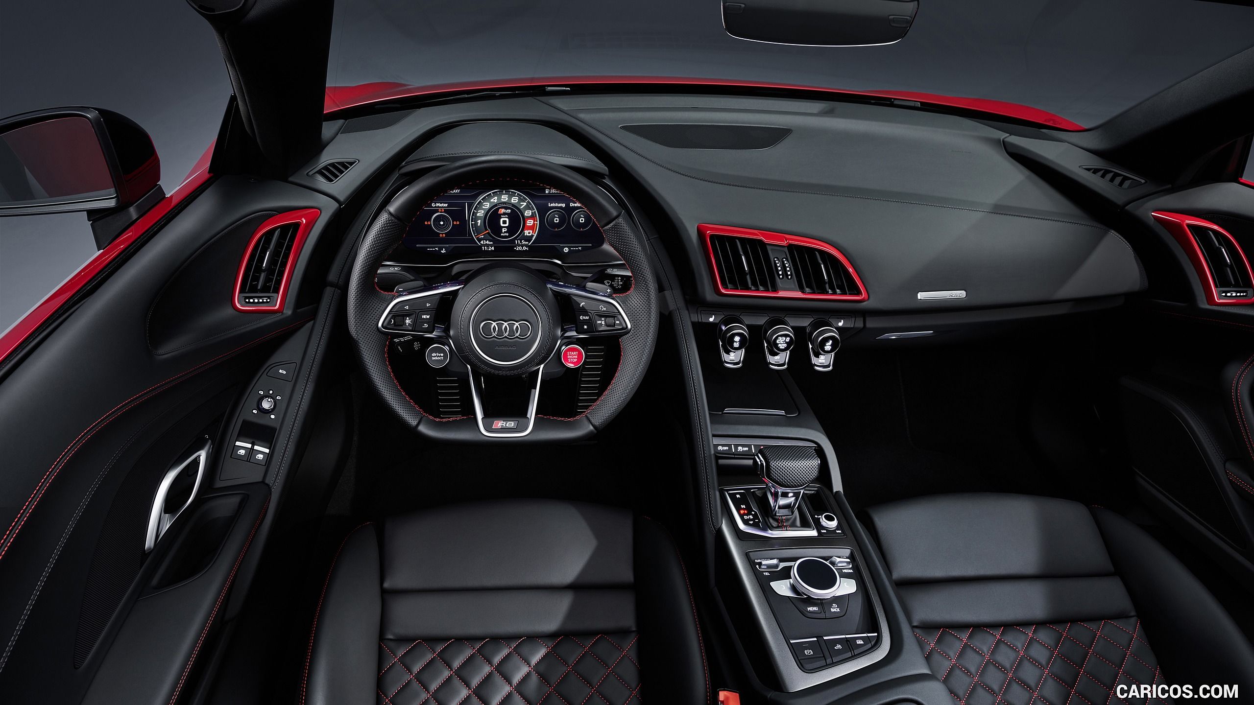 Audi R8 V10 RWD, Cockpit. HD Wallpaper