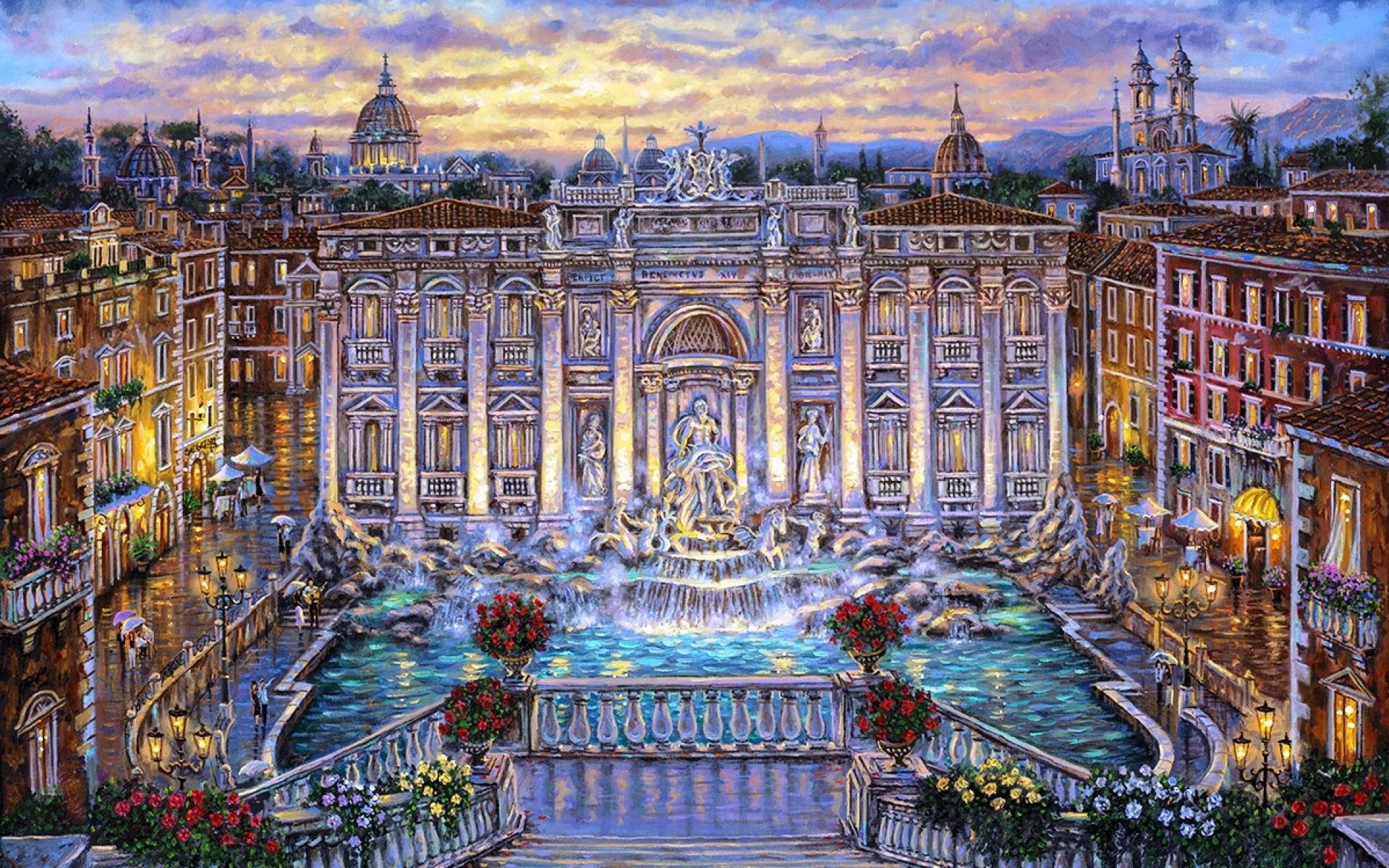 Free download Trevi Fountain Rome Italy wallpaper Trevi Fountain