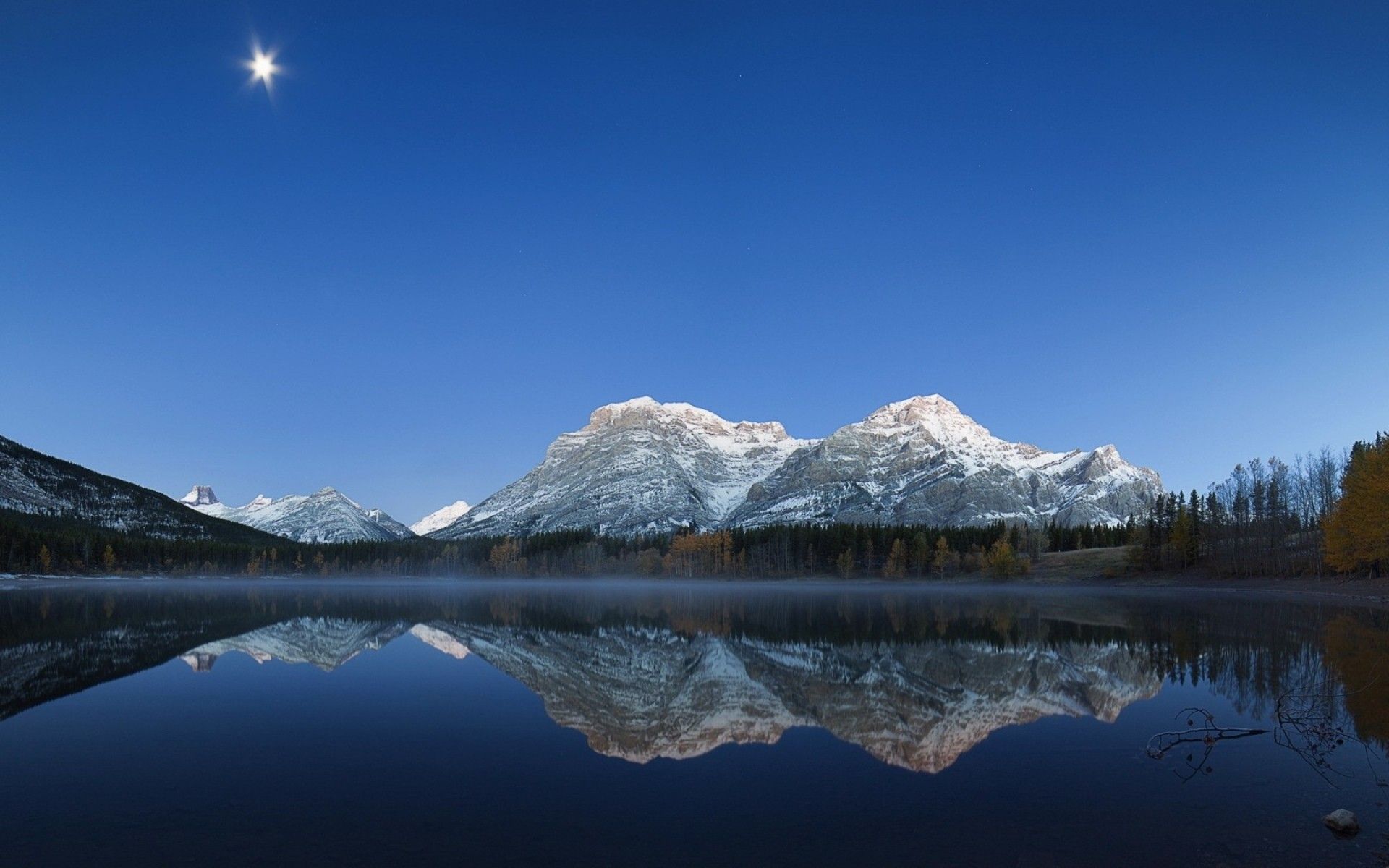 Lake Image, Trees, Reflection, Lakes, Autumn, Mac, kananaskis