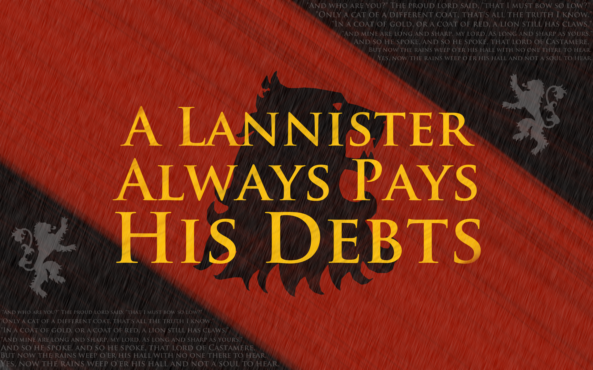 Game of Thrones Lannister Wallpaper Free Game of Thrones