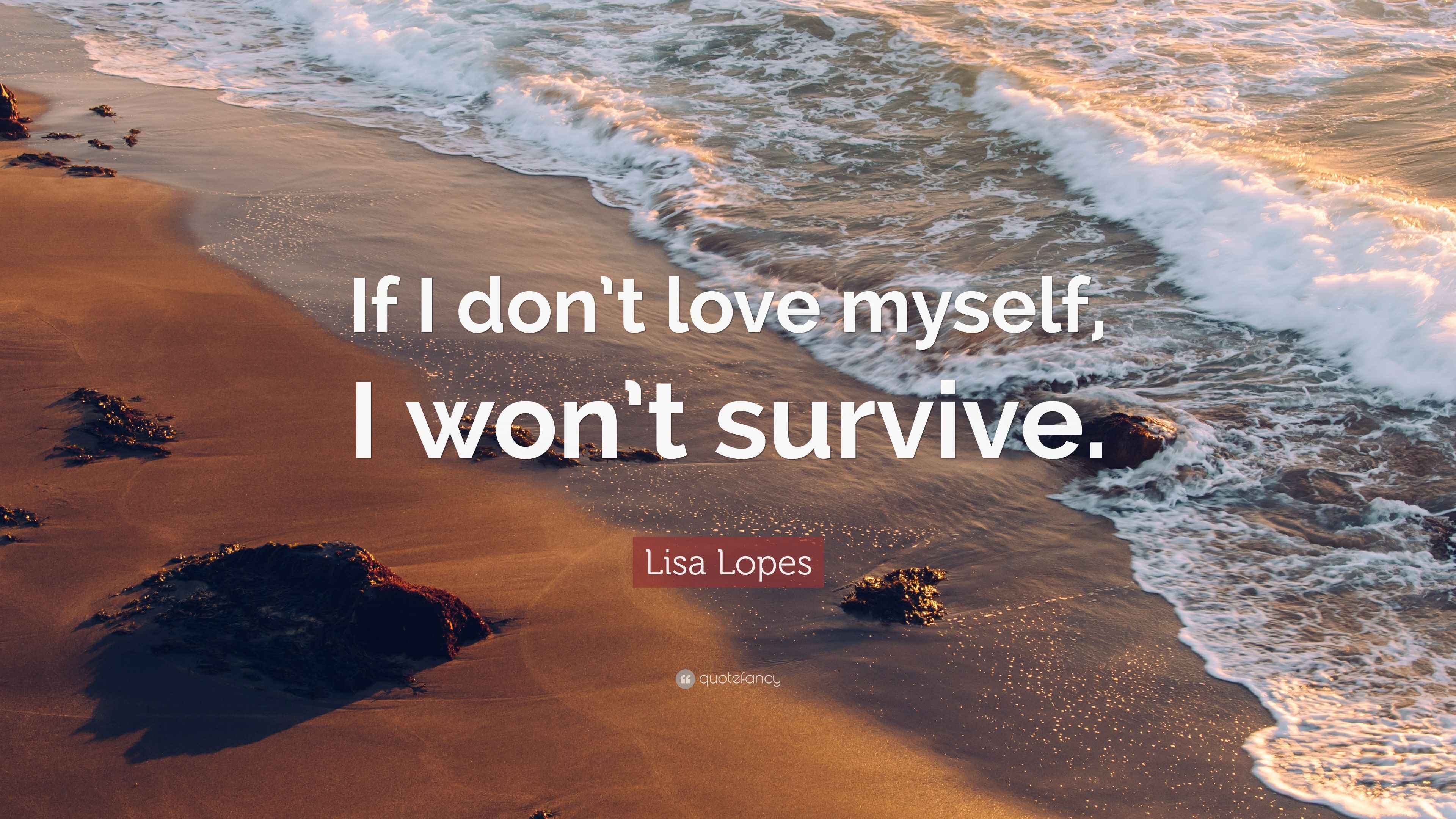 Lisa Lopes Quote: "If I don't love myself, I won't survive. 