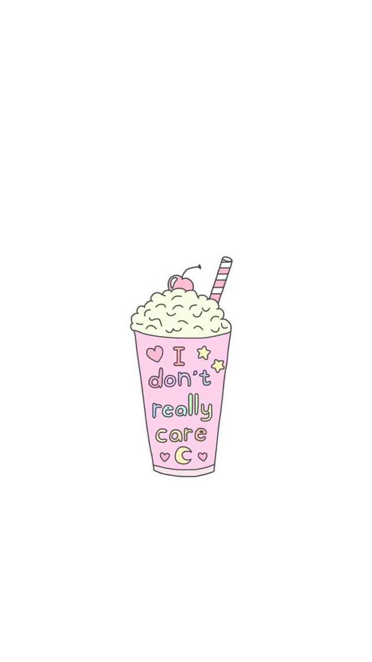 Milkshake. Stiker, Kawaii, Bunga