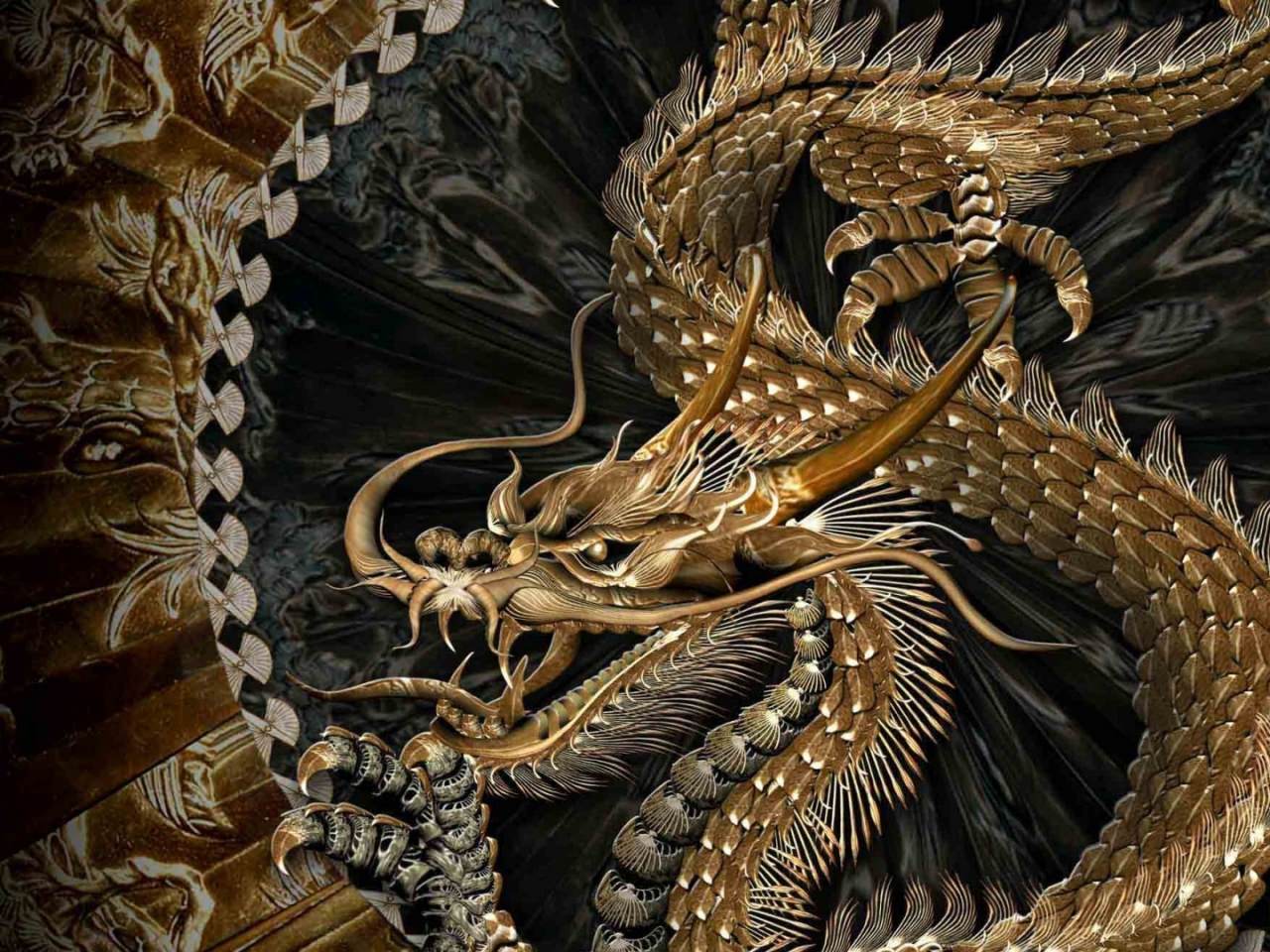 Black and Gold Dragon Wallpaper Free Black and Gold Dragon