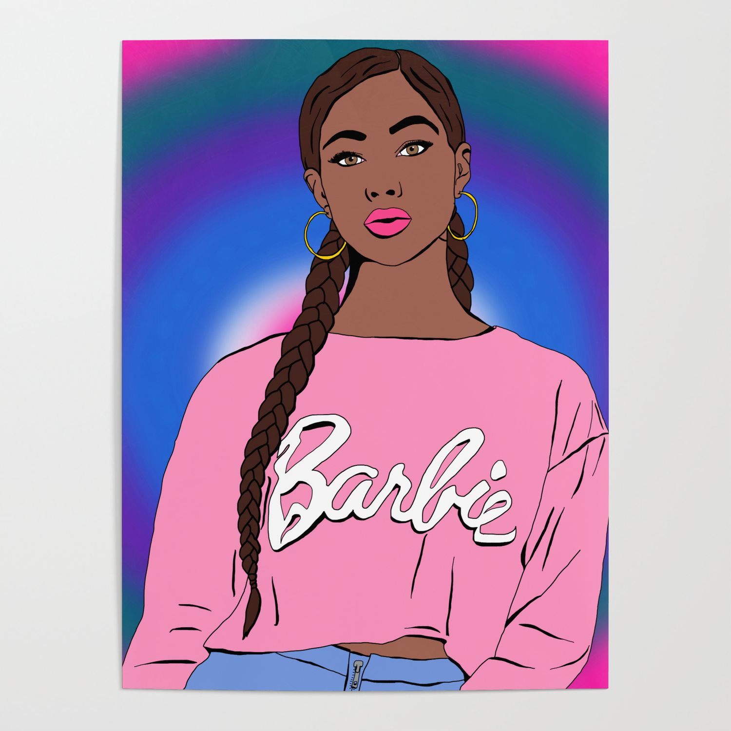 Black Barbie Poster