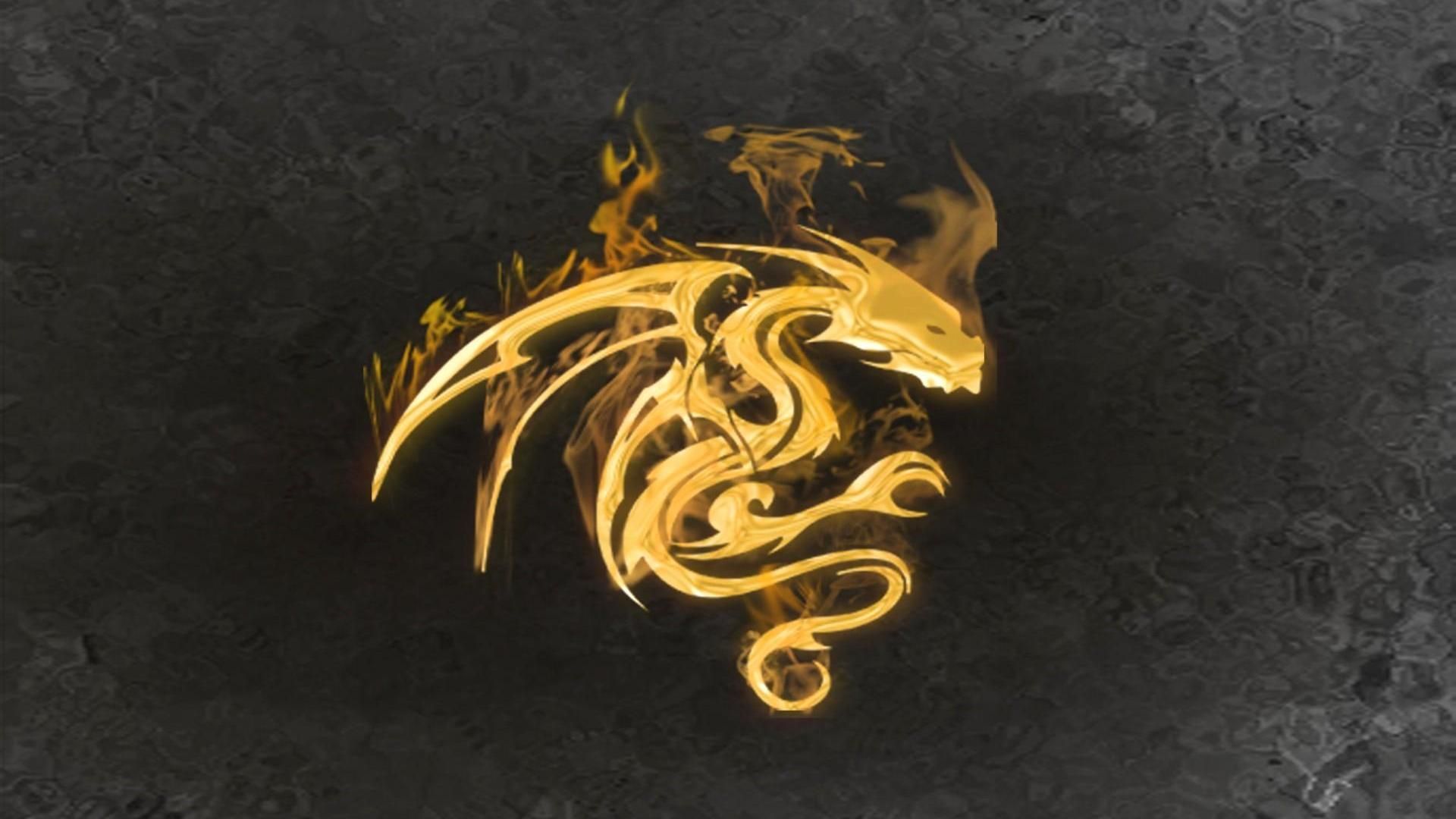 Golden Dragon 1080p Wallpaper