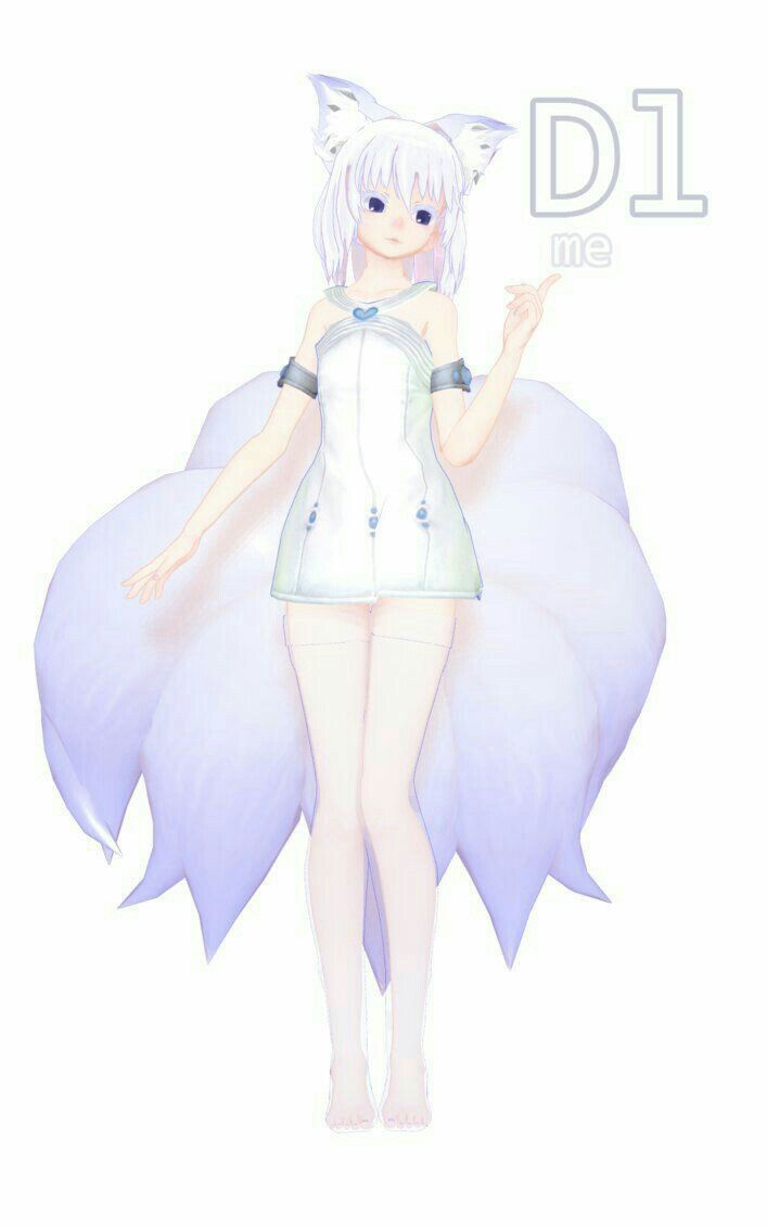 MMD. Nine tailed fox, Anime demon boy, Character