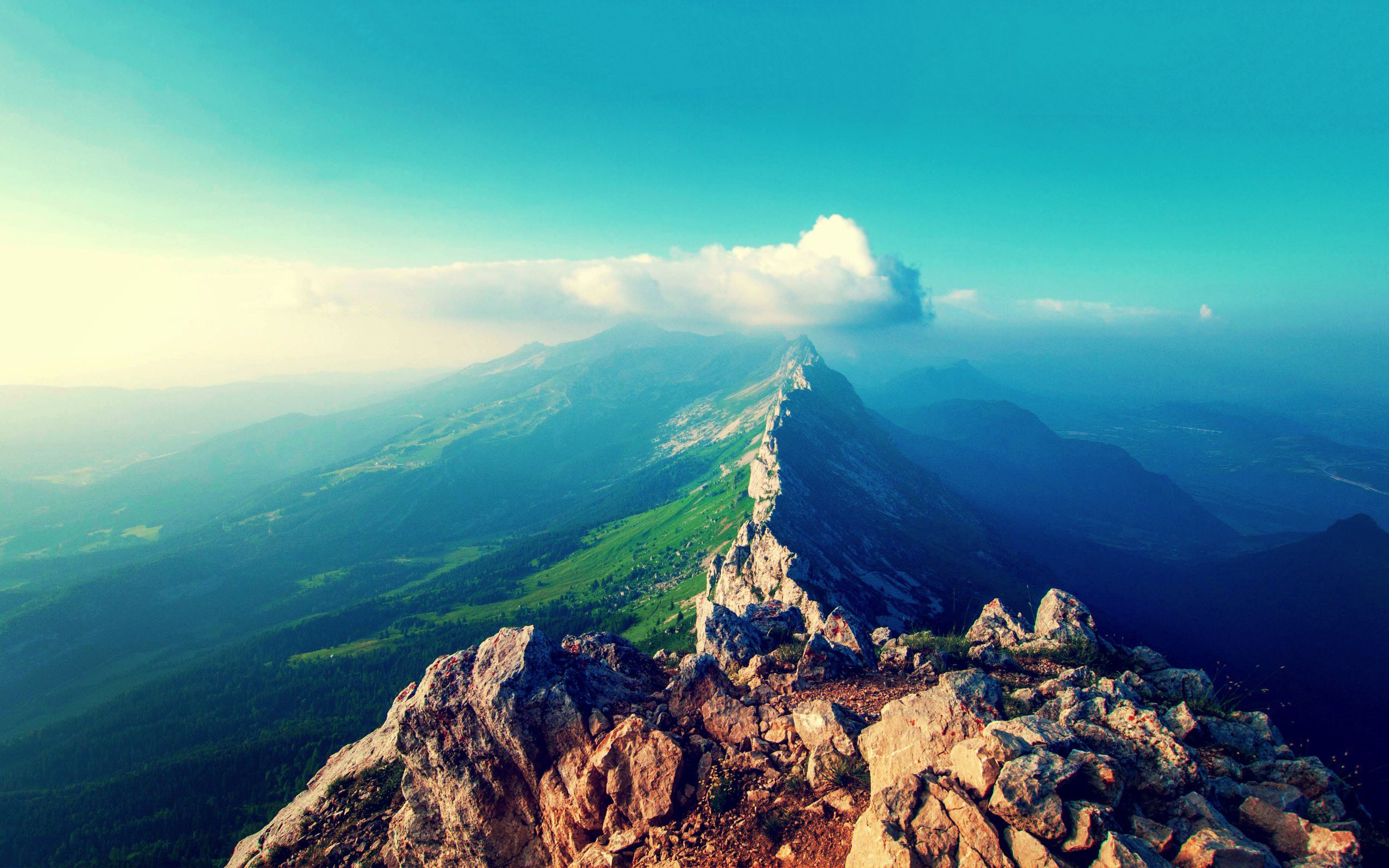 Panorama mountains peaks