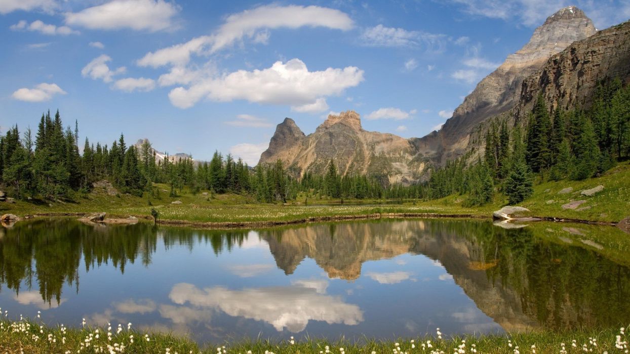 Mountains landscapes nature Canada British Columbia lakes yoho