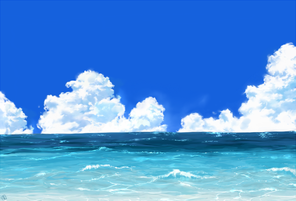 ocean waves anime tan
