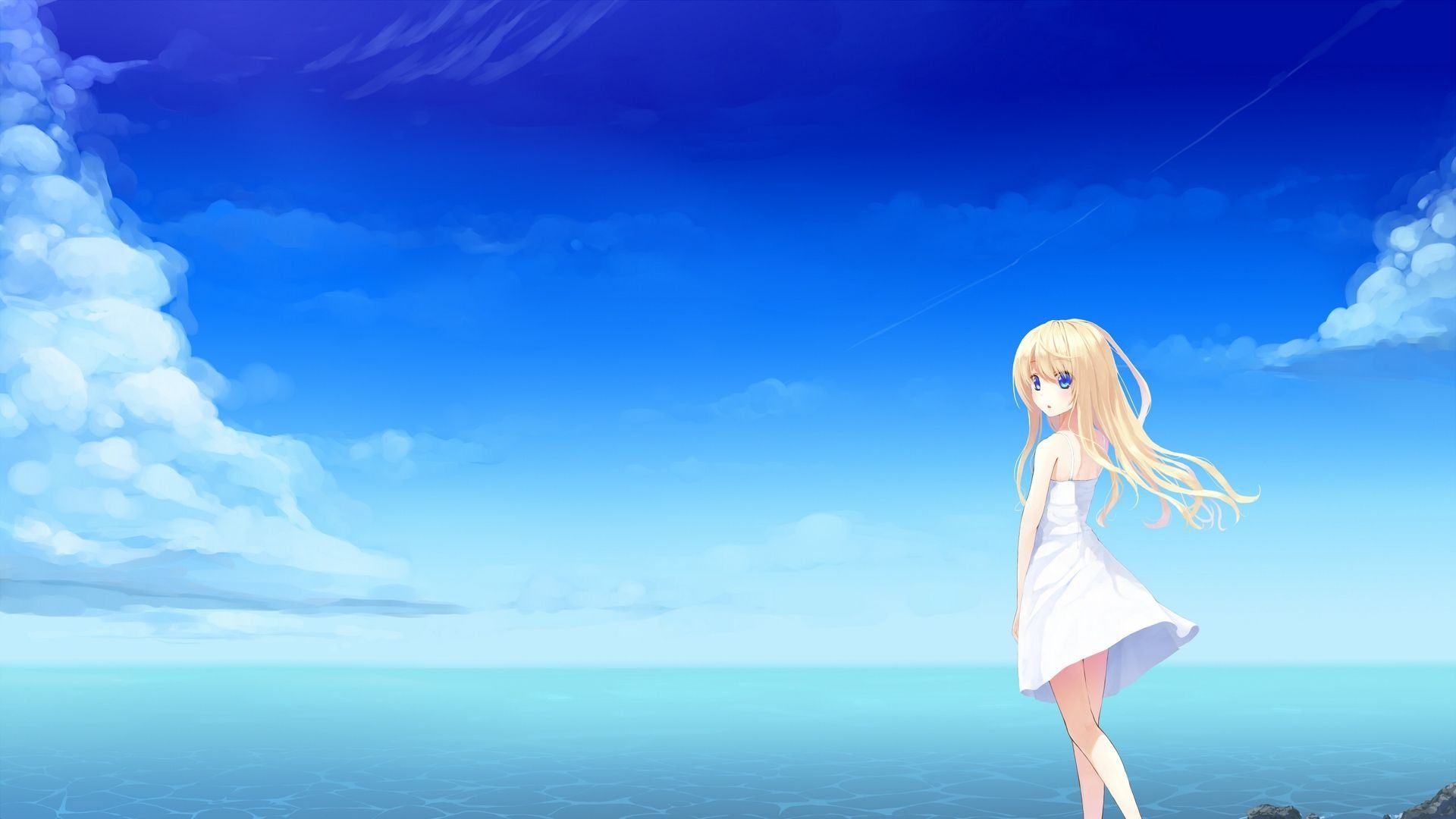 Beautiful Anime Ocean Wallpaper