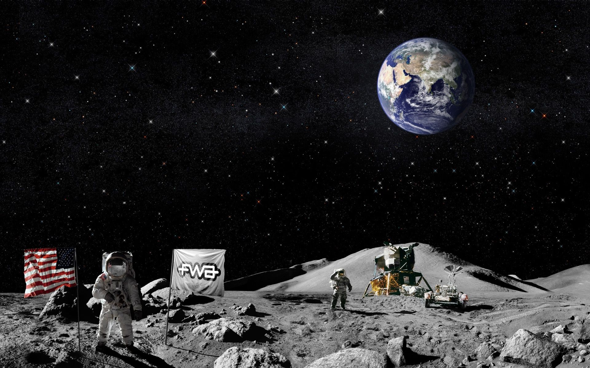 Earth From Moon HD Wallpaper