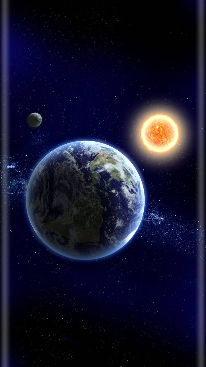 earth sun moon wallpaper