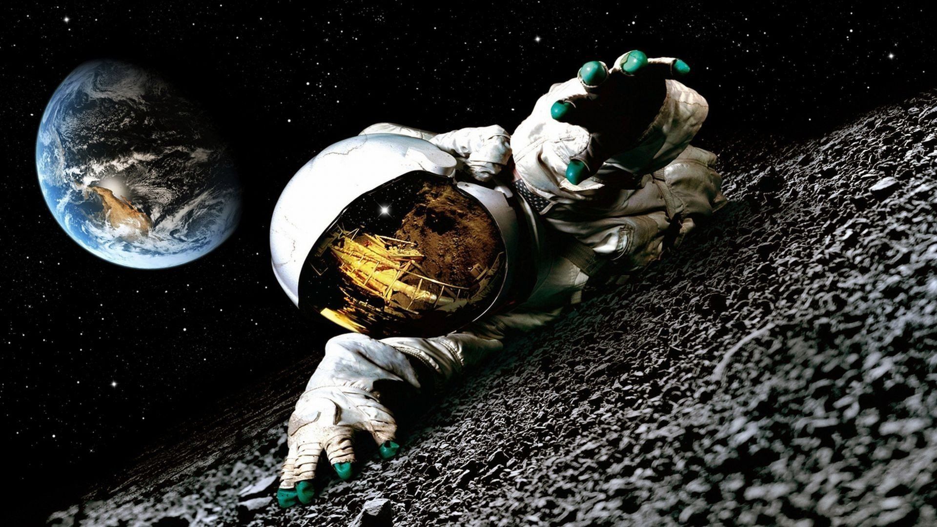 astronaut, Earth, Moon HD Wallpaper / Desktop and Mobile Image & Photo