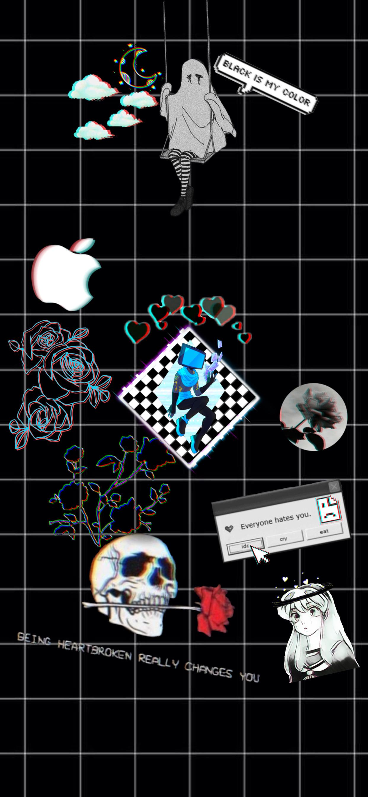 iPhone Xs Max aesthetic wallpaper, 2688 x 1242 pixels. Home Screen only lol