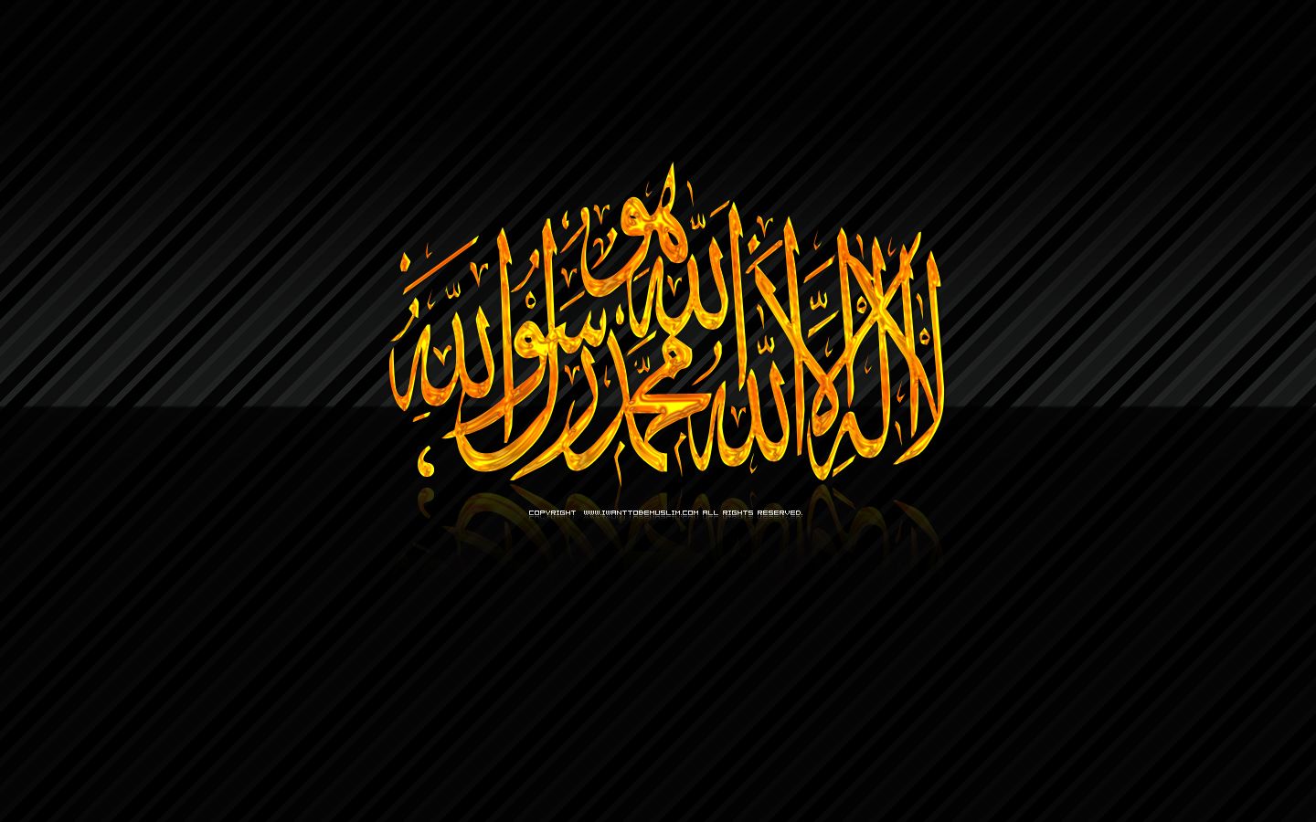 Free Islamic Wallpaper 2011 2012 HD 1440x900 English Pc Black Gold