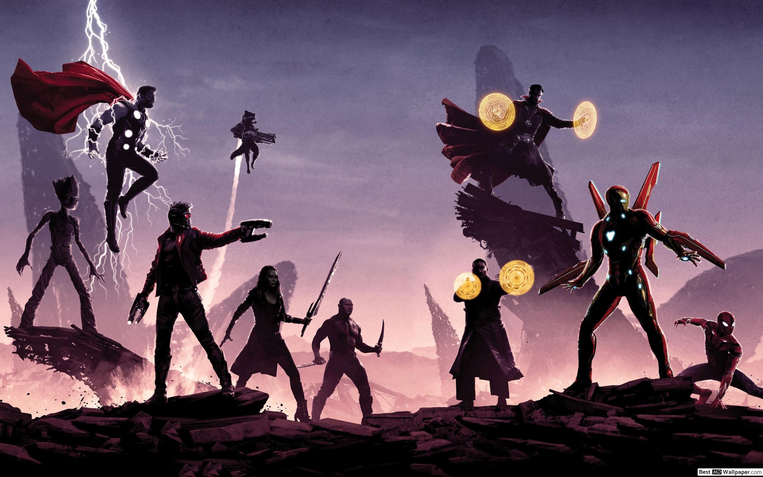 Avengers: Infinity War Minimalist HD wallpaper download