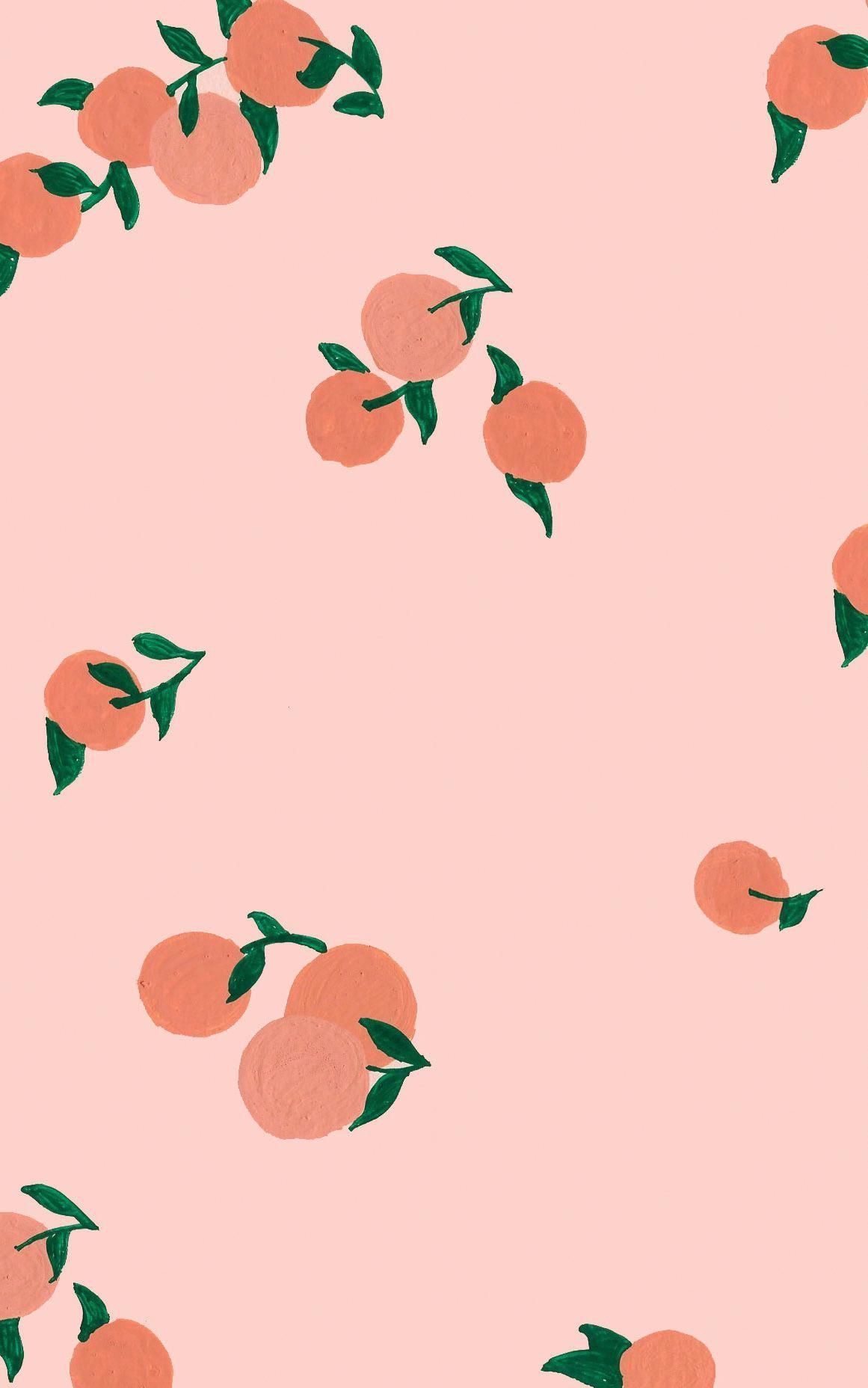 peach print, pattern phone background, wallpaper, fruit, pink #iphonewallpaper. Peach wallpaper, Fruit wallpaper, Wallpaper background