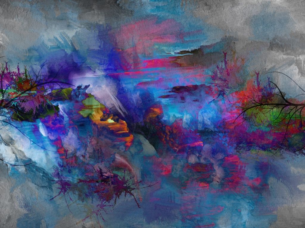 Abstract Nature Painting HD Desktop Wallpaper. Pictură