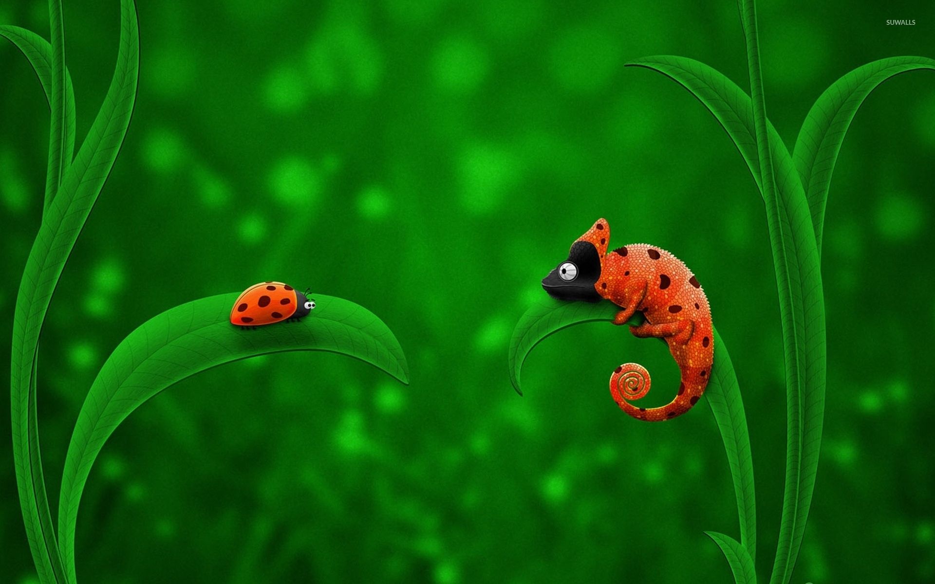 Ladybug and Chameleon wallpaper wallpaper