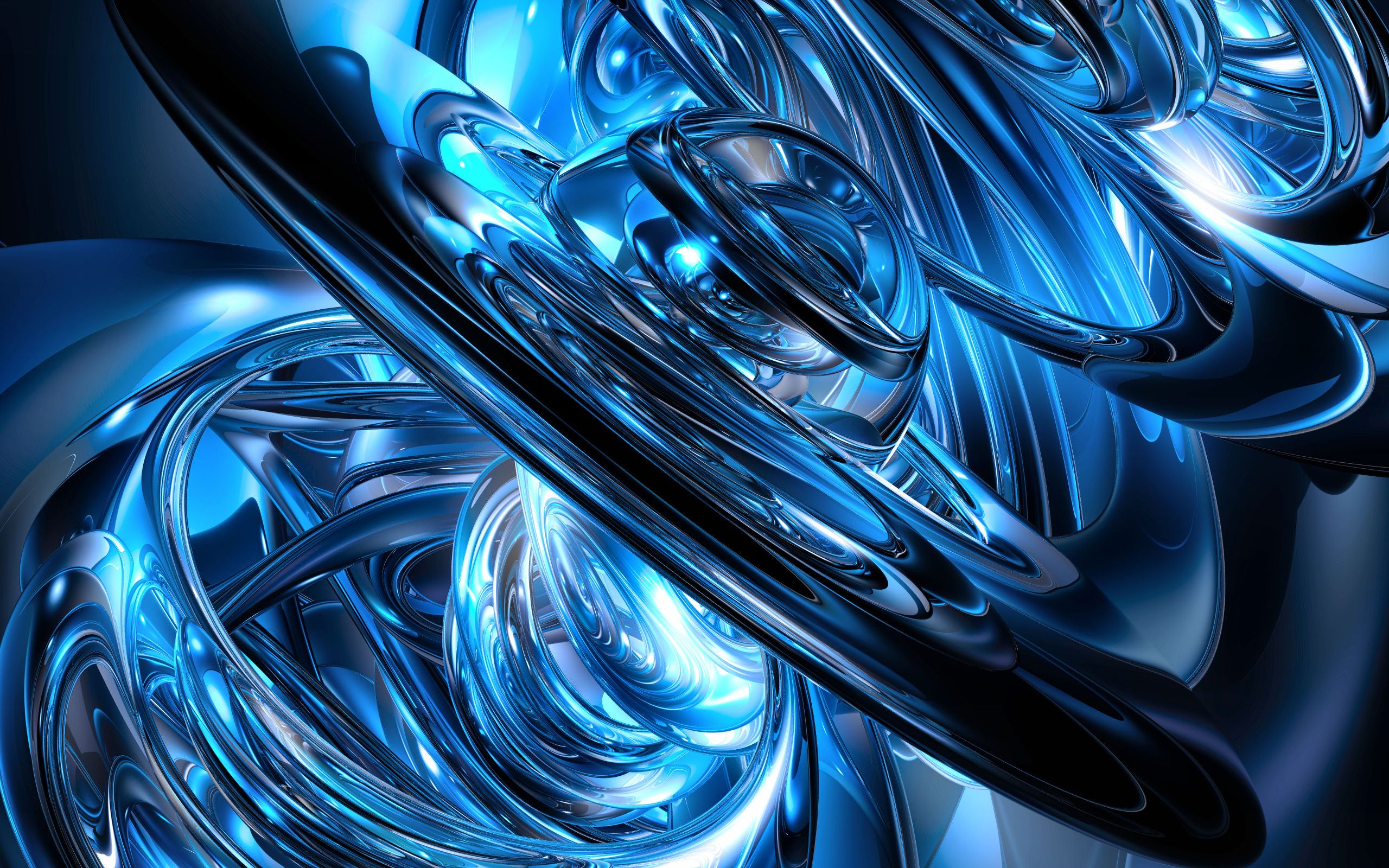 Blue 3D Abstract Desktop Background