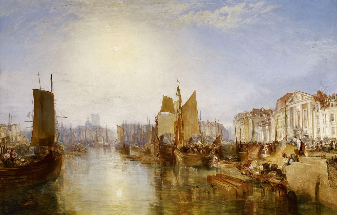 Wallpaper landscape, the city, boat, home, picture, sail, William
