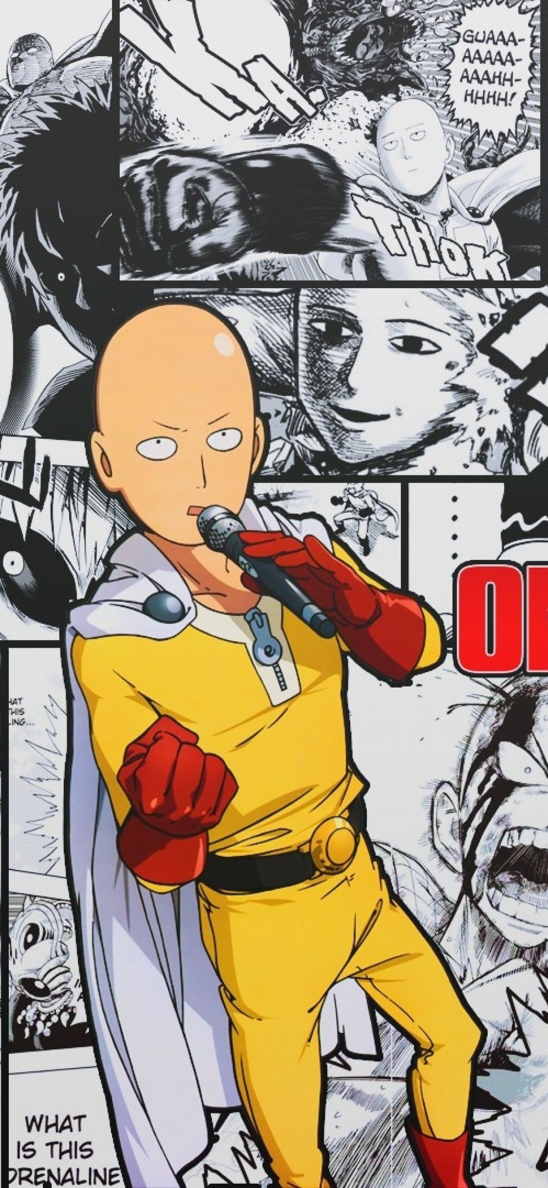 iPhone X Wallpapers: 35 Great Images For An AMOLED Screen  One punch man  anime, One punch man manga, Saitama one punch man