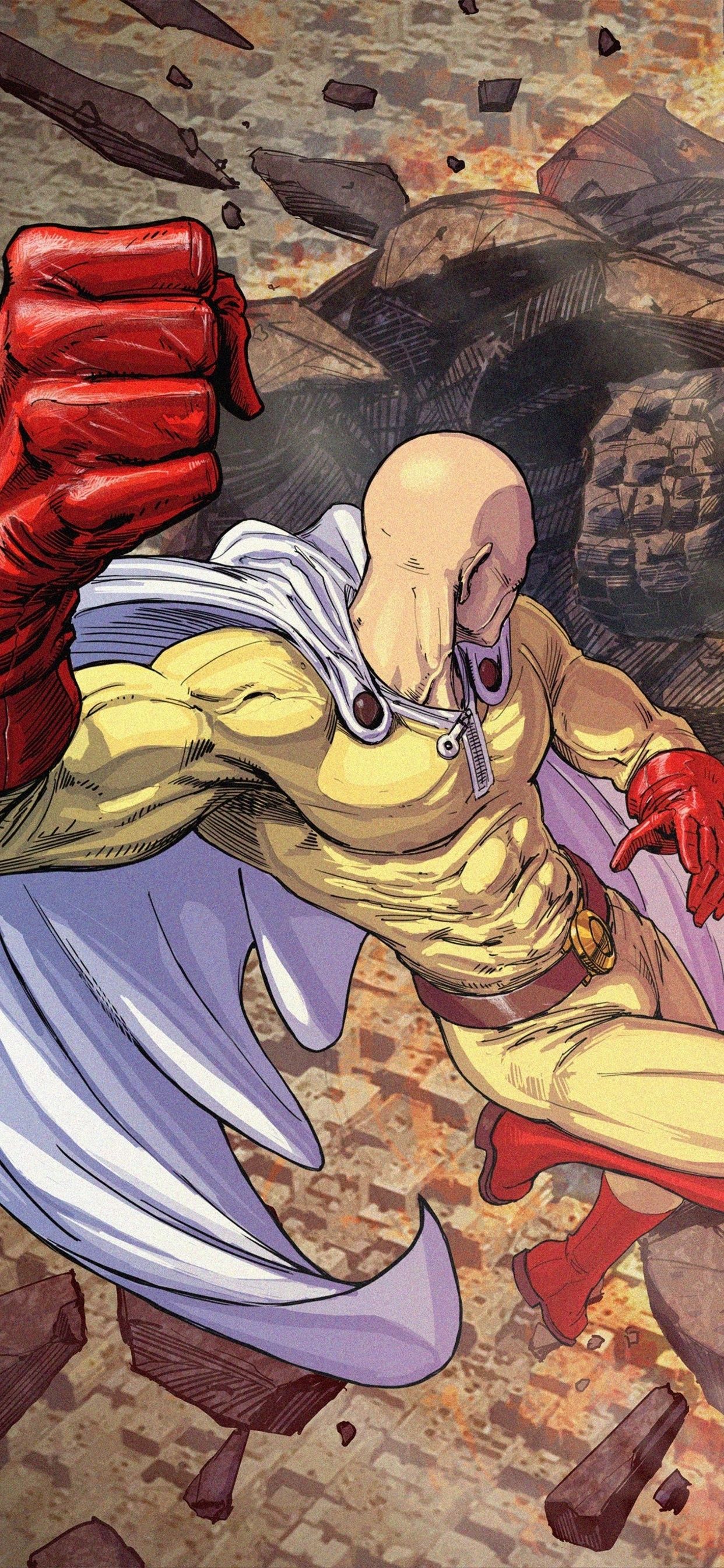 Download wallpaper 840x1160 saitama, one-punch man, anime boy, artwork,  iphone 4, iphone 4s, ipod touch, 840x1160 hd background, 6425
