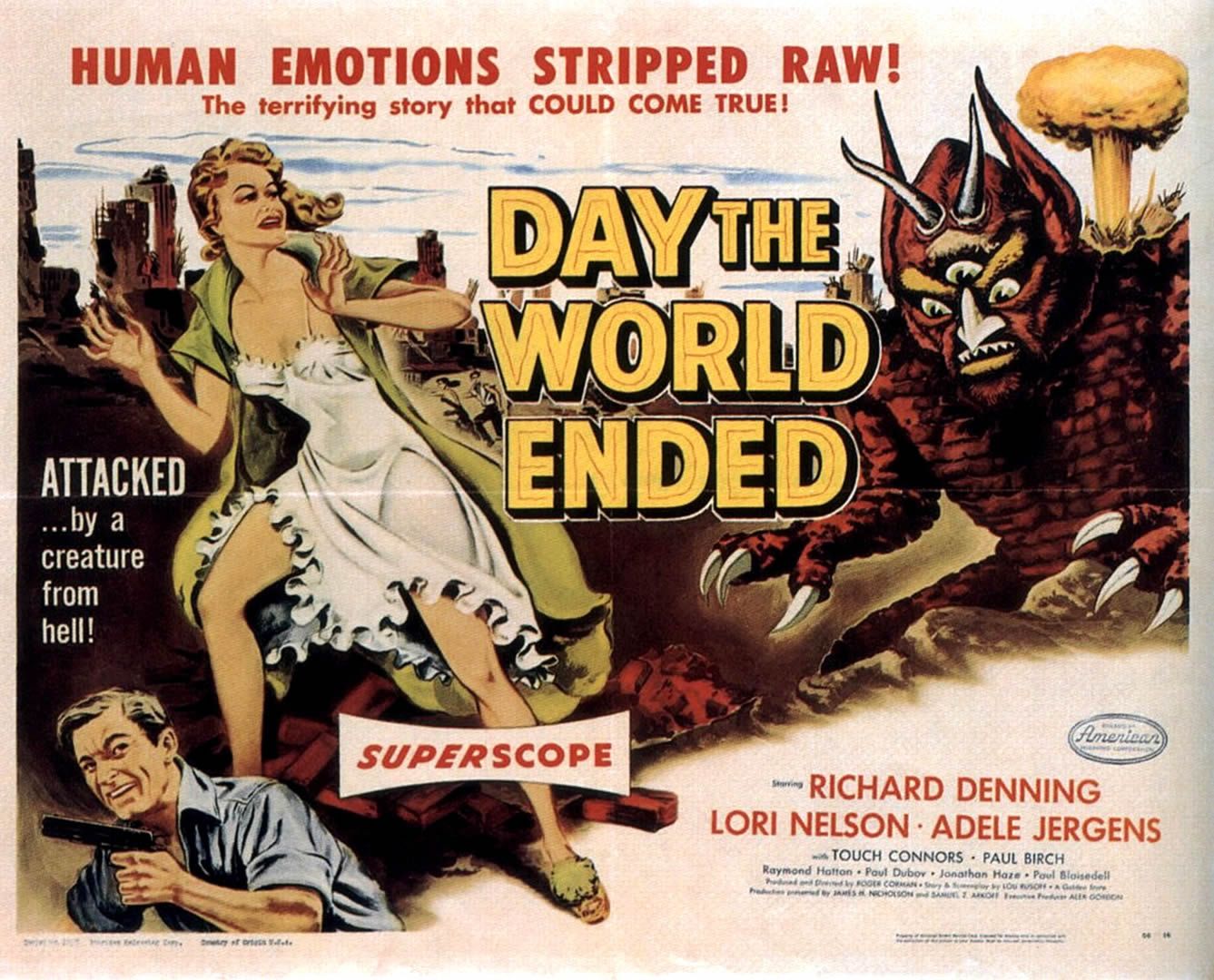 THE DAY THE WORLD ENDED Landscape Invasion B Movie Posters