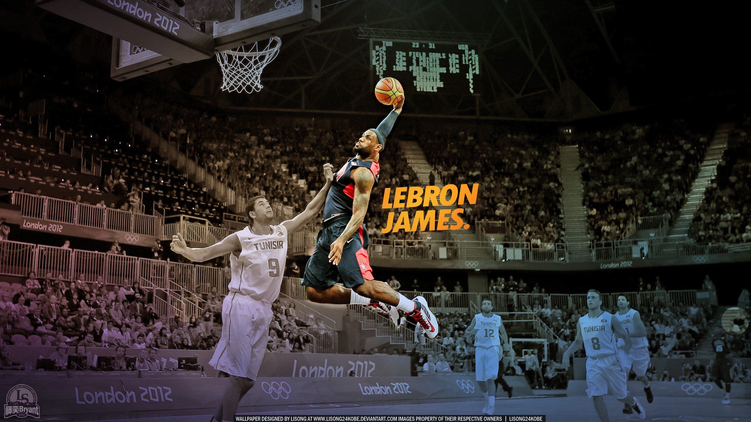 Free download NBA Lebron James dunk basketball player wallpaper
