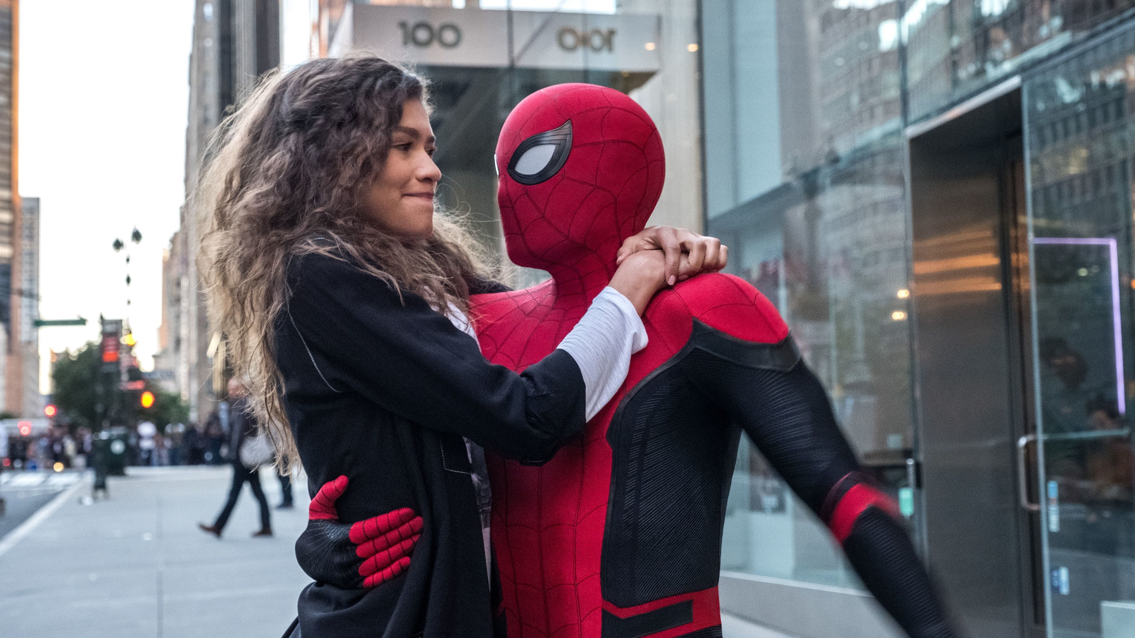 Spider Man And Zendaya In Spider Man Far From Home 2019 4k tom holland wallpaper, superheroes wallpaper, spiderman wall. Superhero movies, Spiderman, Man movies