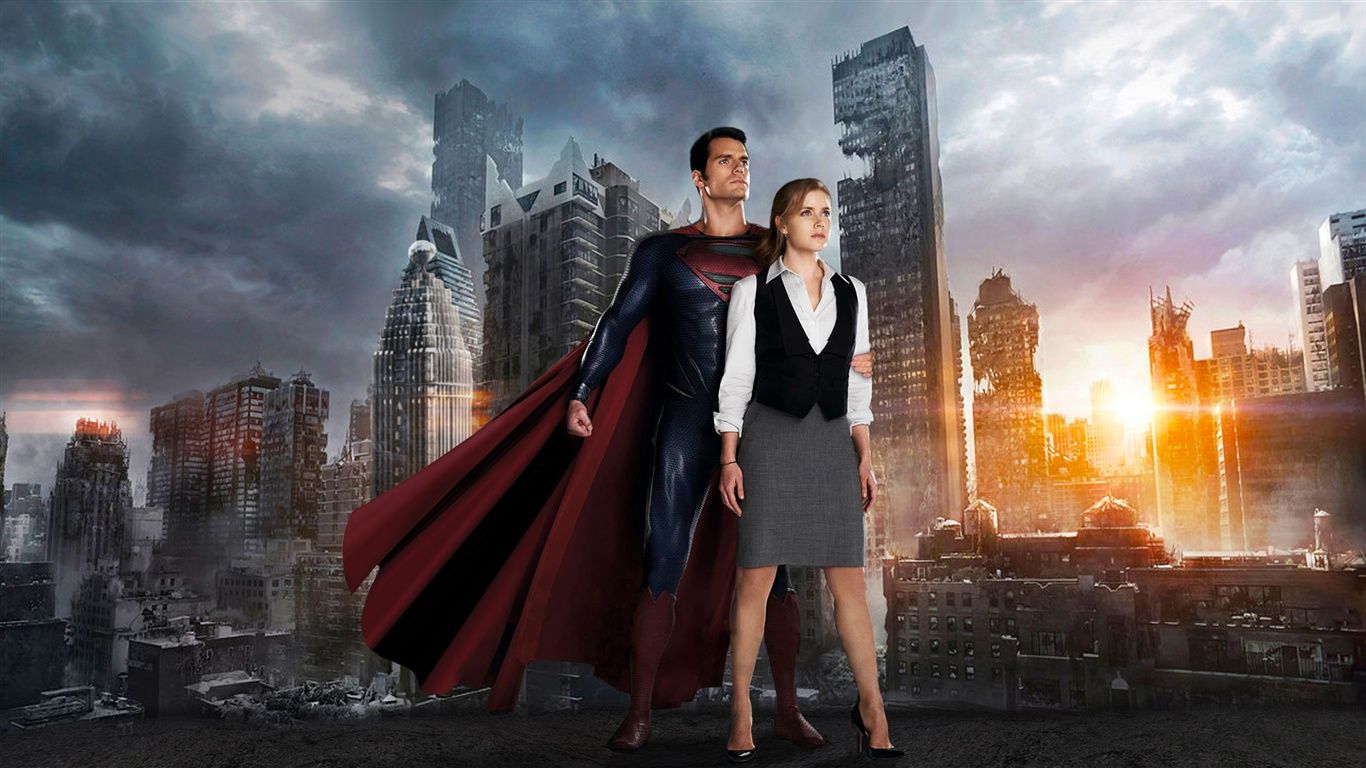 Wallpaper Man of Steel, Superman with his girlfriend 1920x1080