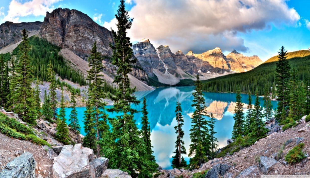Moraine Lake Wallpaper 4k