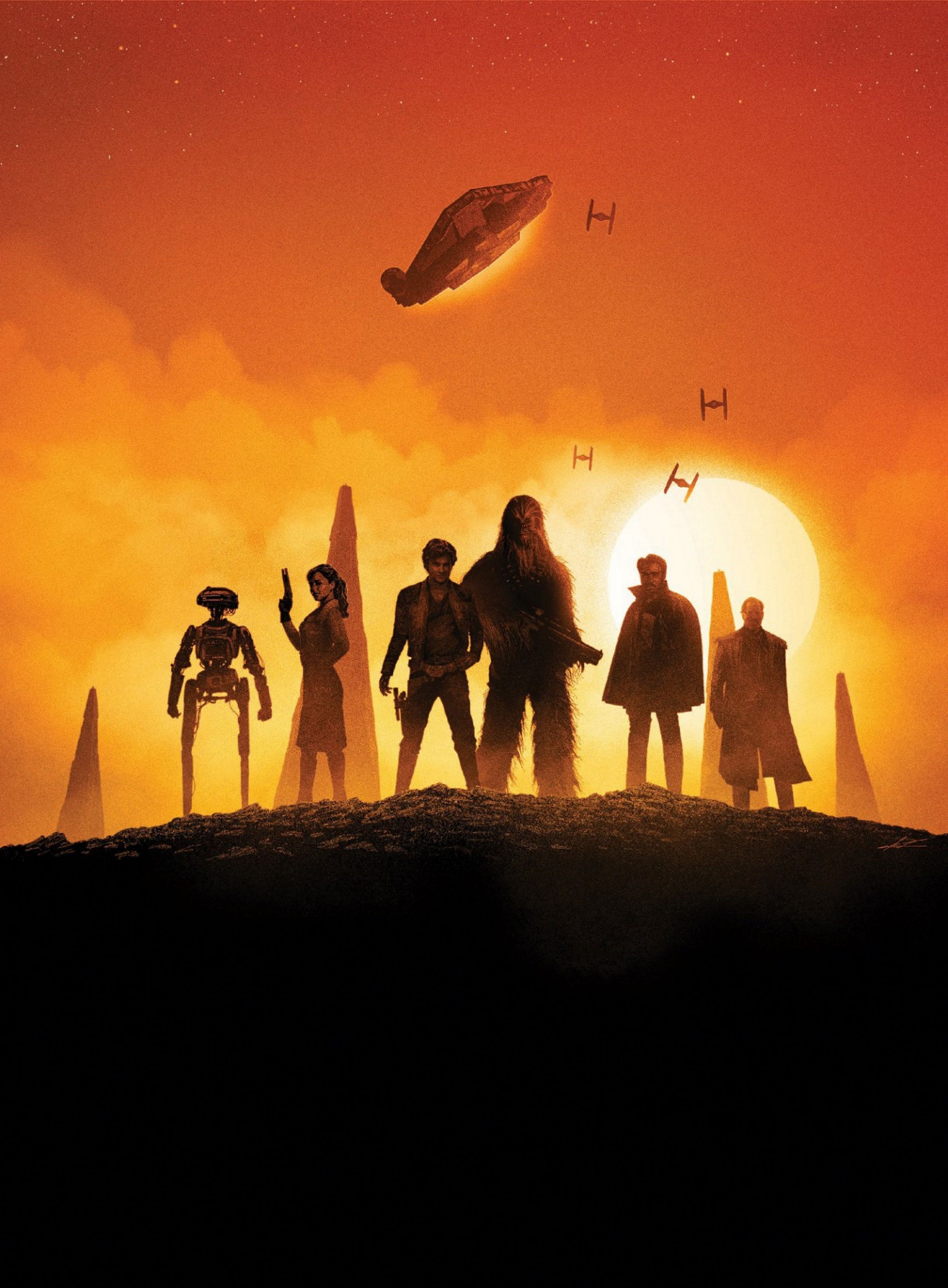 Wallpaper Solo: A Star Wars Story, Qi'Ra, Lando Calrissian, Han