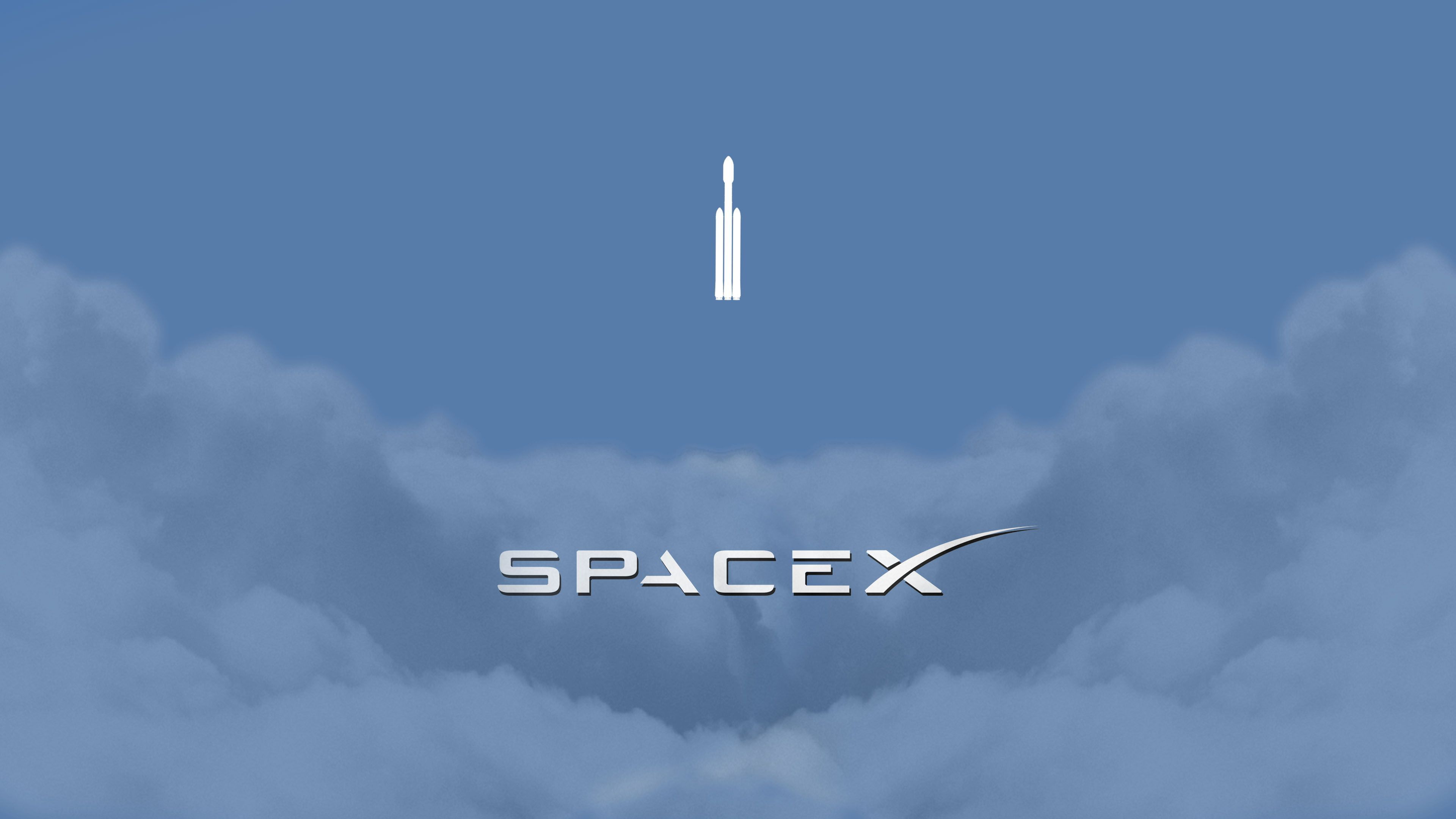 clouds #minimalism Falcon Heavy #spaceship #space #logo #rocket