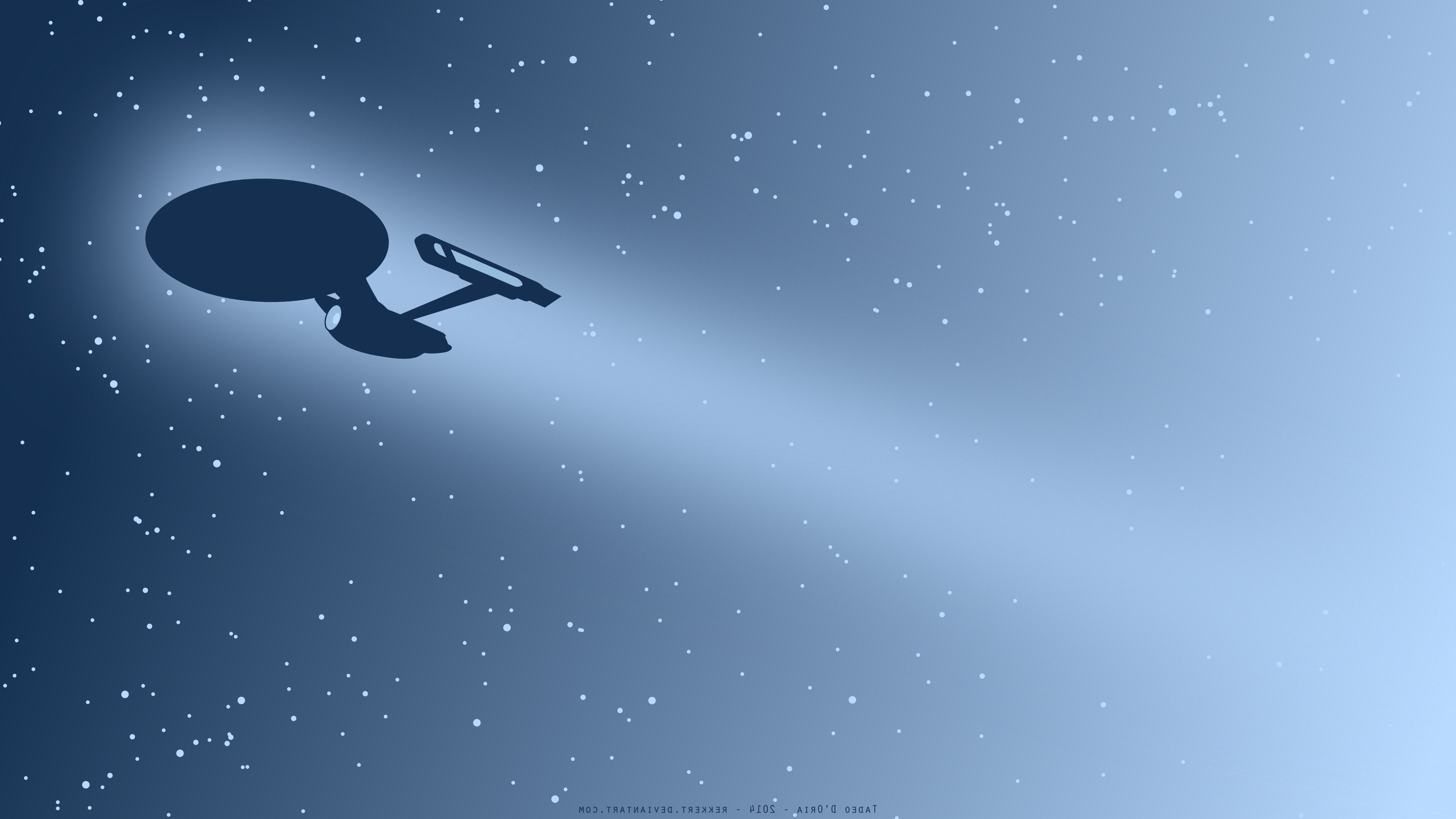 Star Trek, USS Enterprise (spaceship), Minimalism, Space, Artwork Wallpaper HD / Desktop and Mobile Background