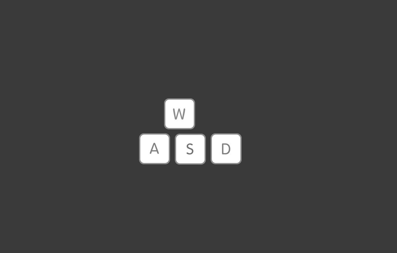 Wallpaper letters, keys, keyboard, wasd, play button image