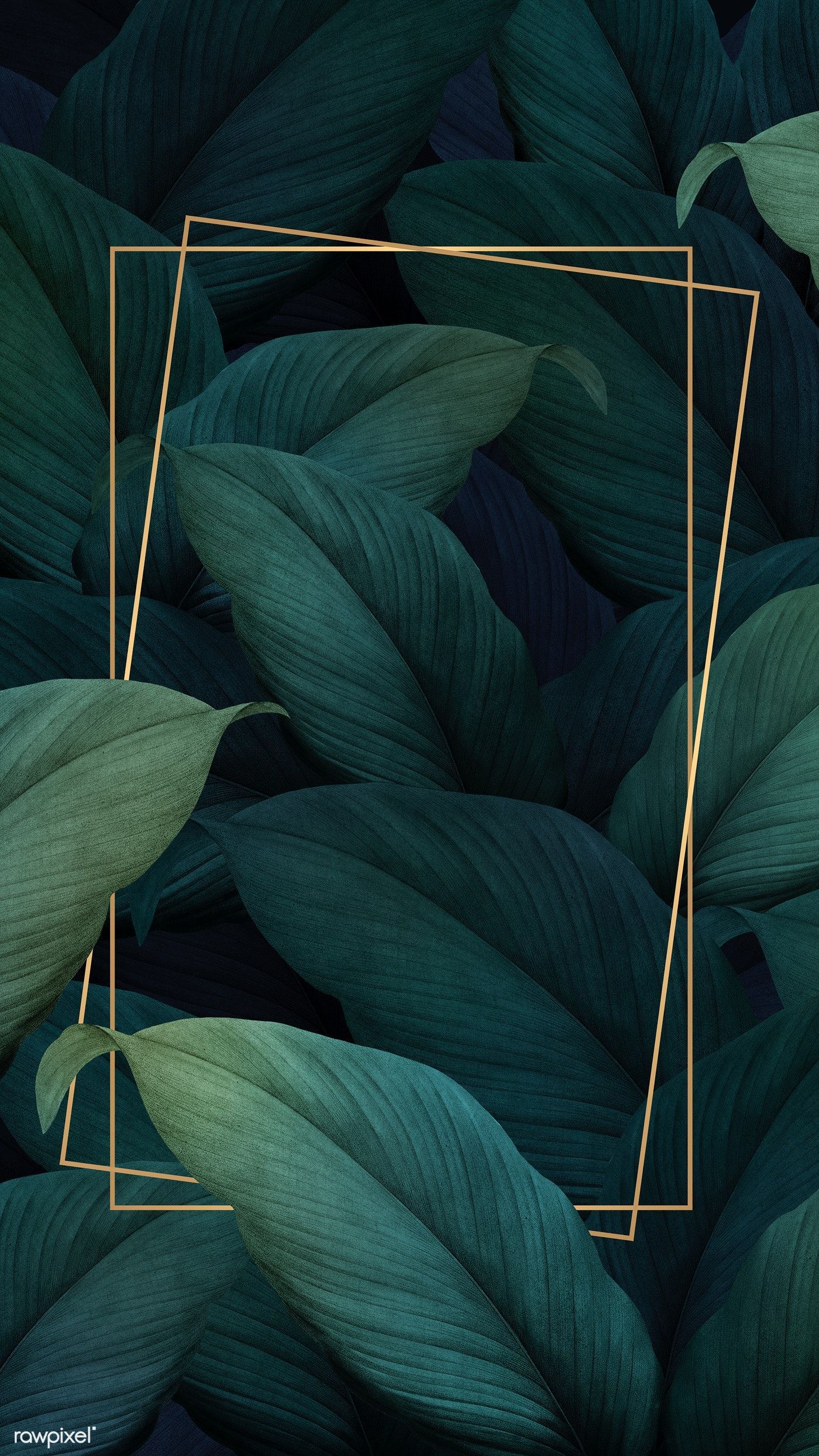 Download premium illustration of Green tropical leaves patterned poster. Framed wallpaper, Tropical leaves pattern, Flower wallpaper