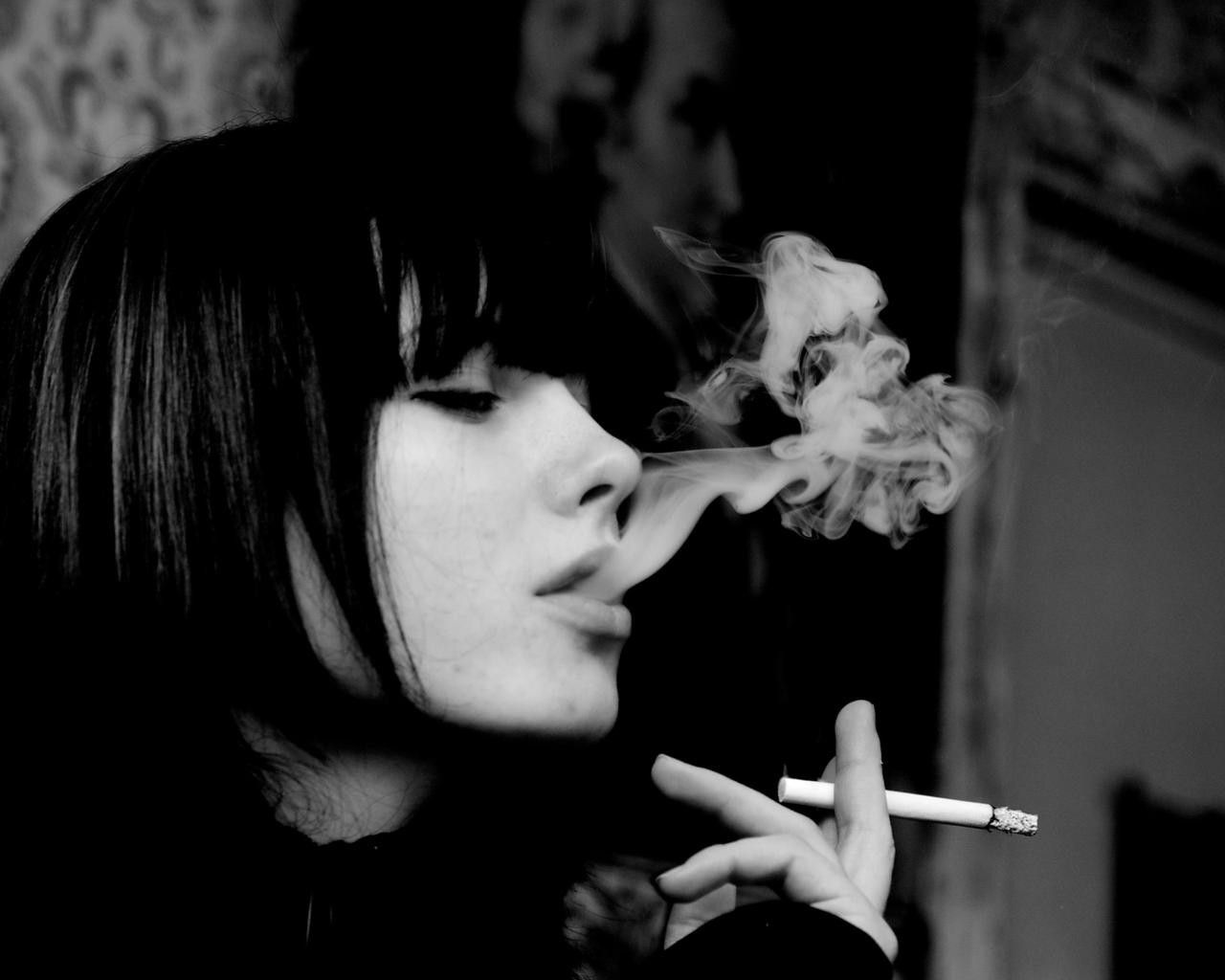 monochrome, Women, Cigarettes, Smoke, Smoking Wallpaper HD