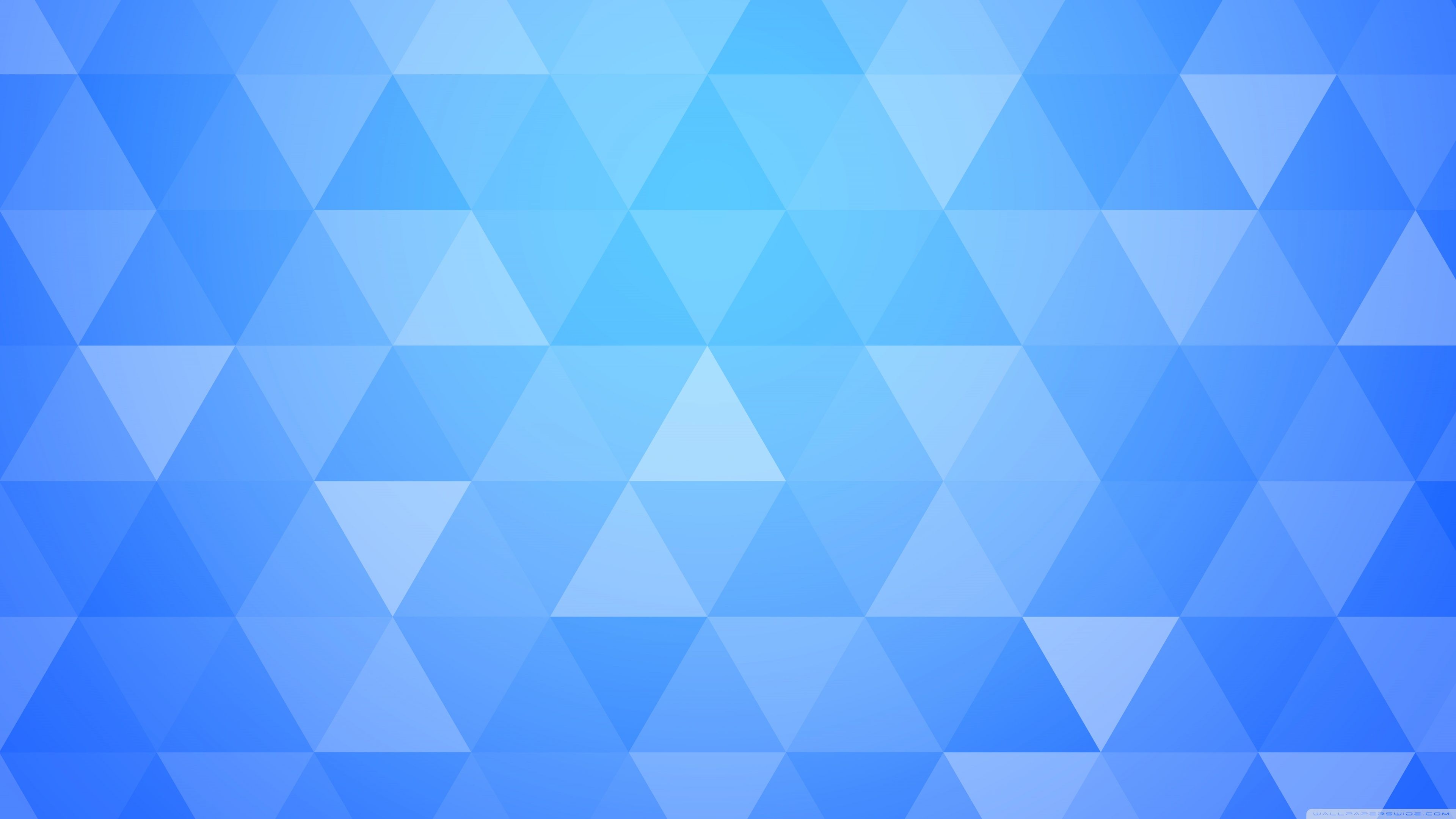 Abstract Geometric Triangle Background Blue Shades Ultra HD