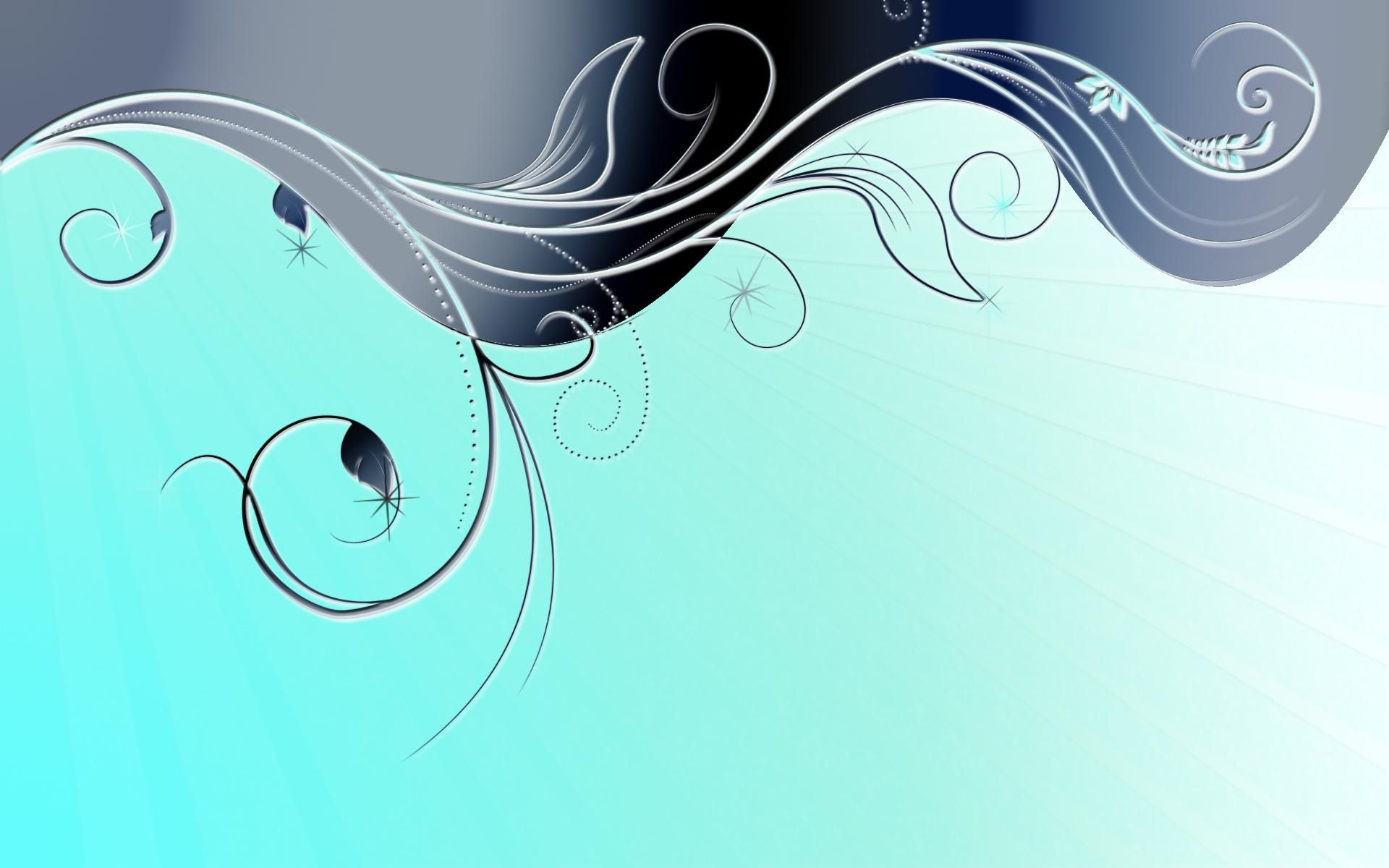 Abstract In Red And White D Blue Colours Silver Swirls Wavy 138921