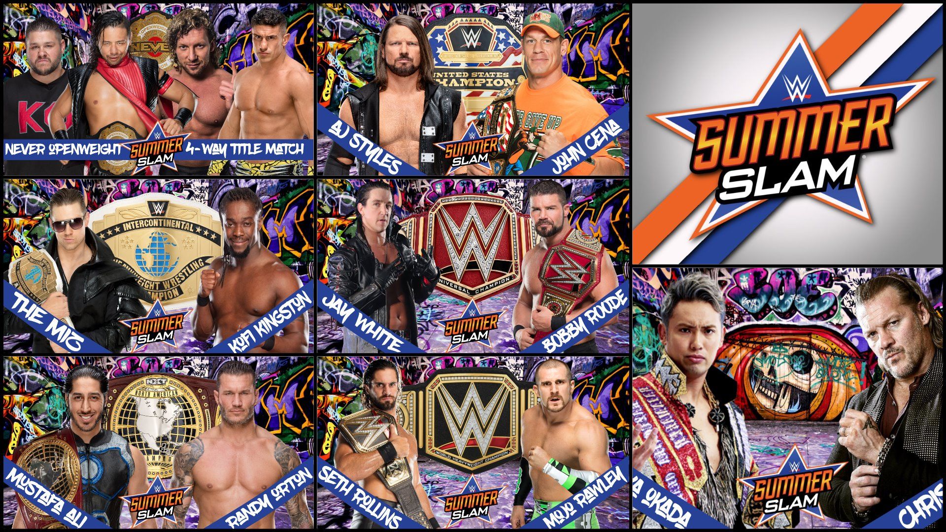 My Summerslam 2019 Match Card! (Results in Comments)